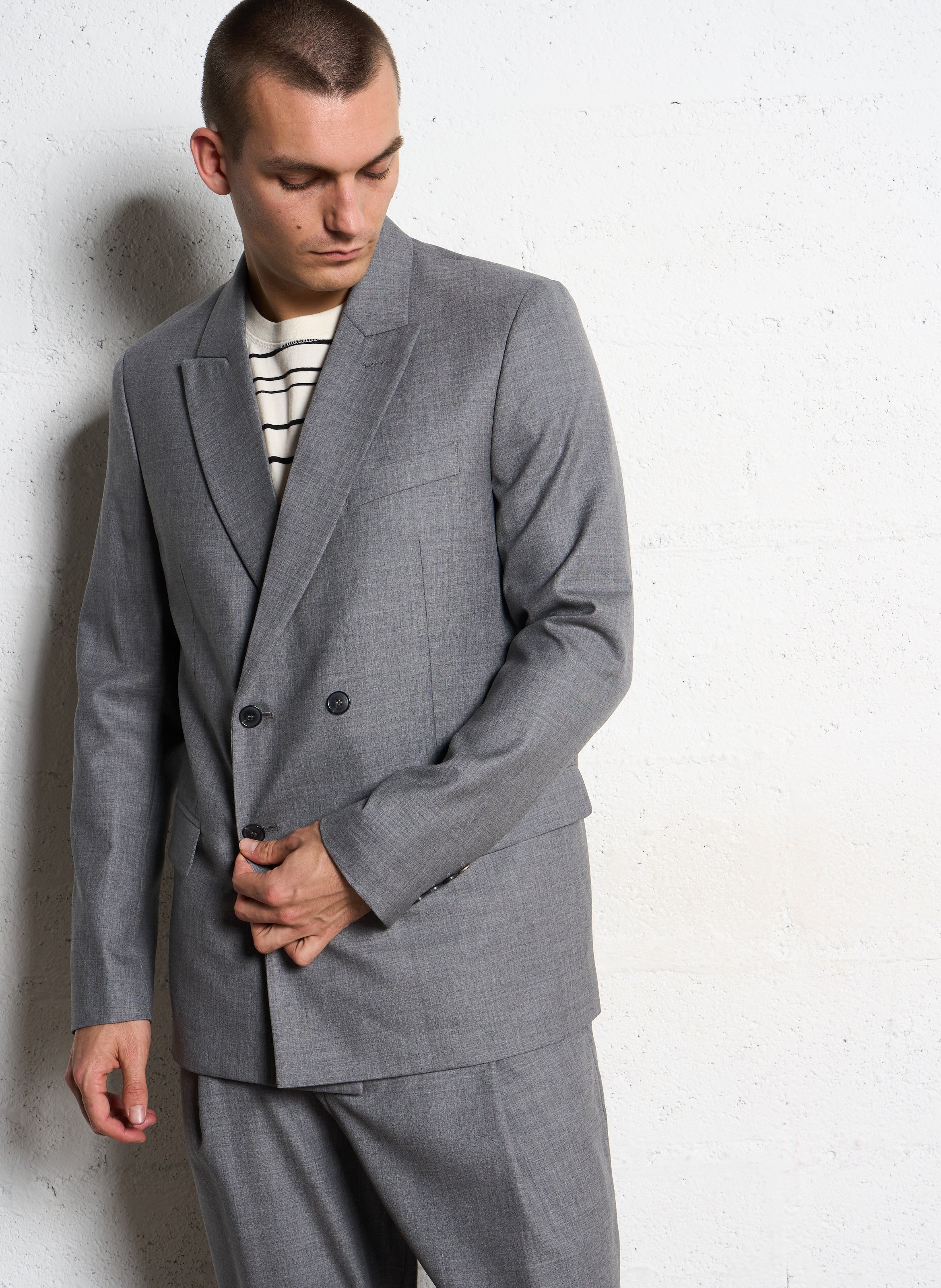 Double-breasted tailored blazer IKKS Grey
