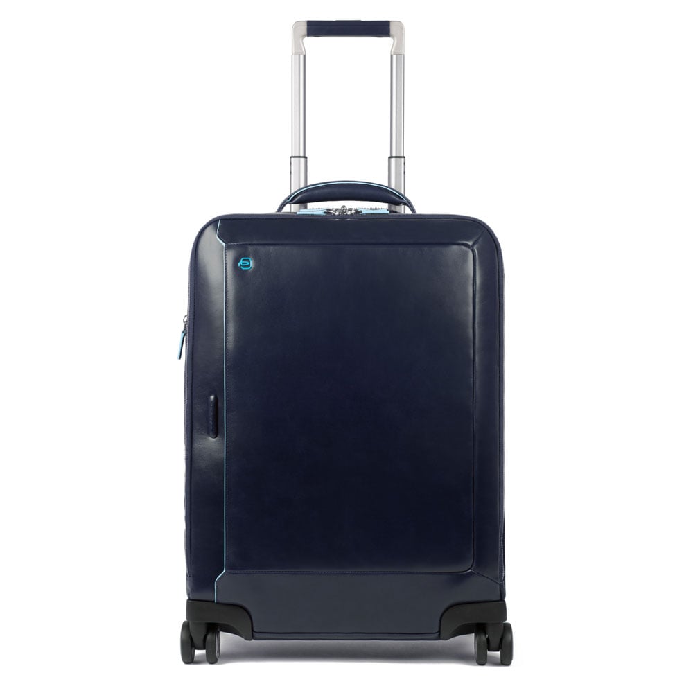 Cabin suitcase for computer and iPad® Pro 12.9" with clothing cover and TSA lock PIQUADRO Blue