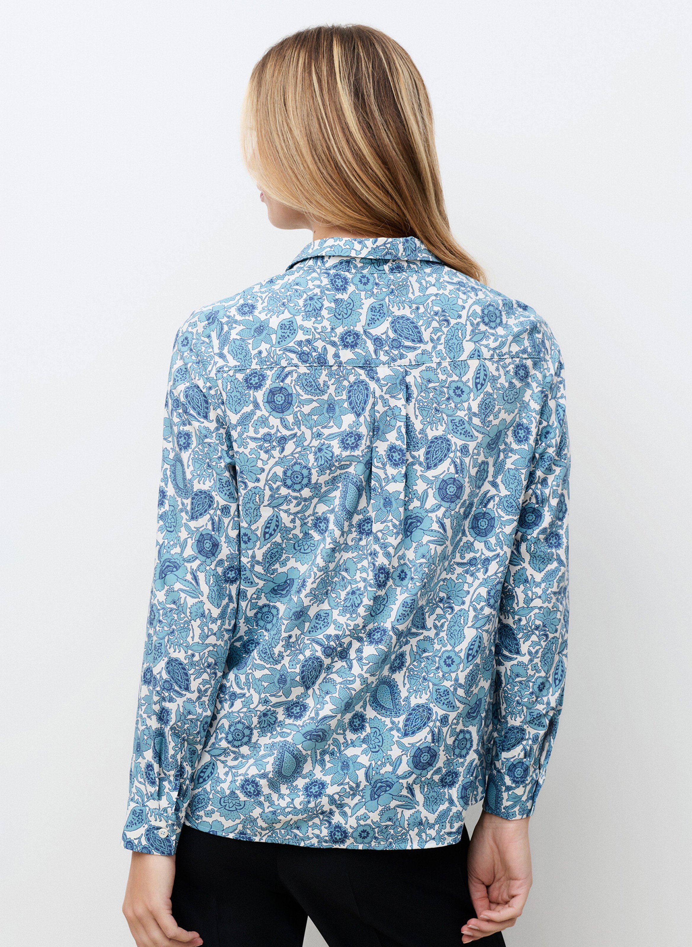 Rechte top met opdruk CAROLL Blauw