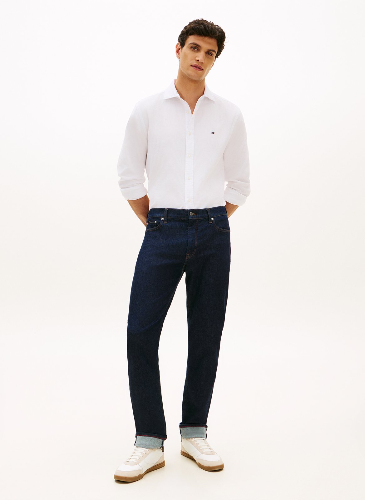 Straight leg raw denim jeans TOMMY HILFIGER Blue