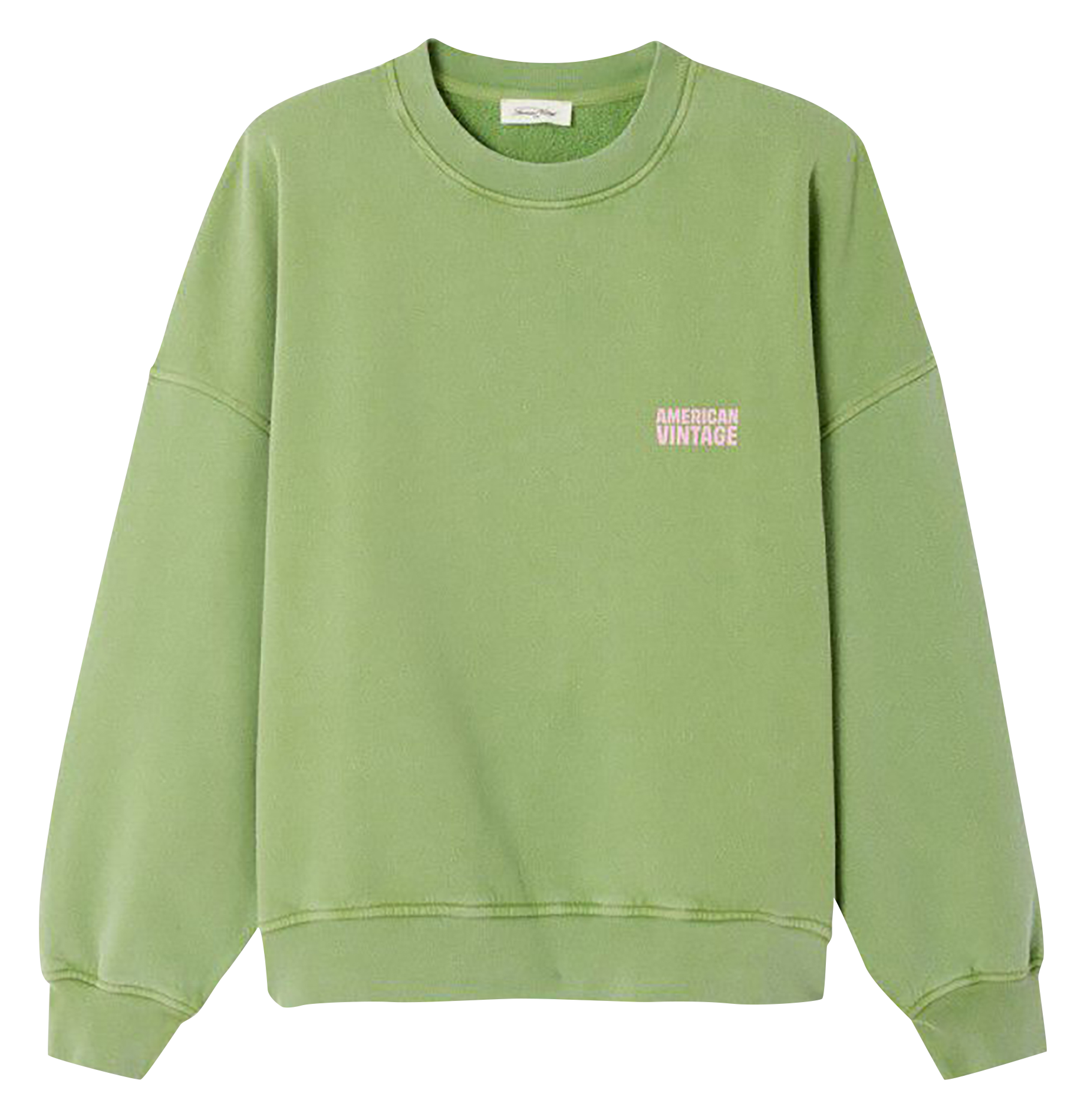 Sweat ample col rond sérigraphié en coton AMERICAN VINTAGE