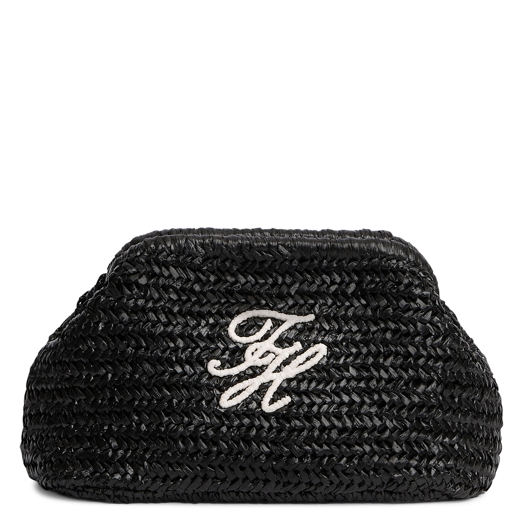 Braided clutch bag TOMMY HILFIGER Black