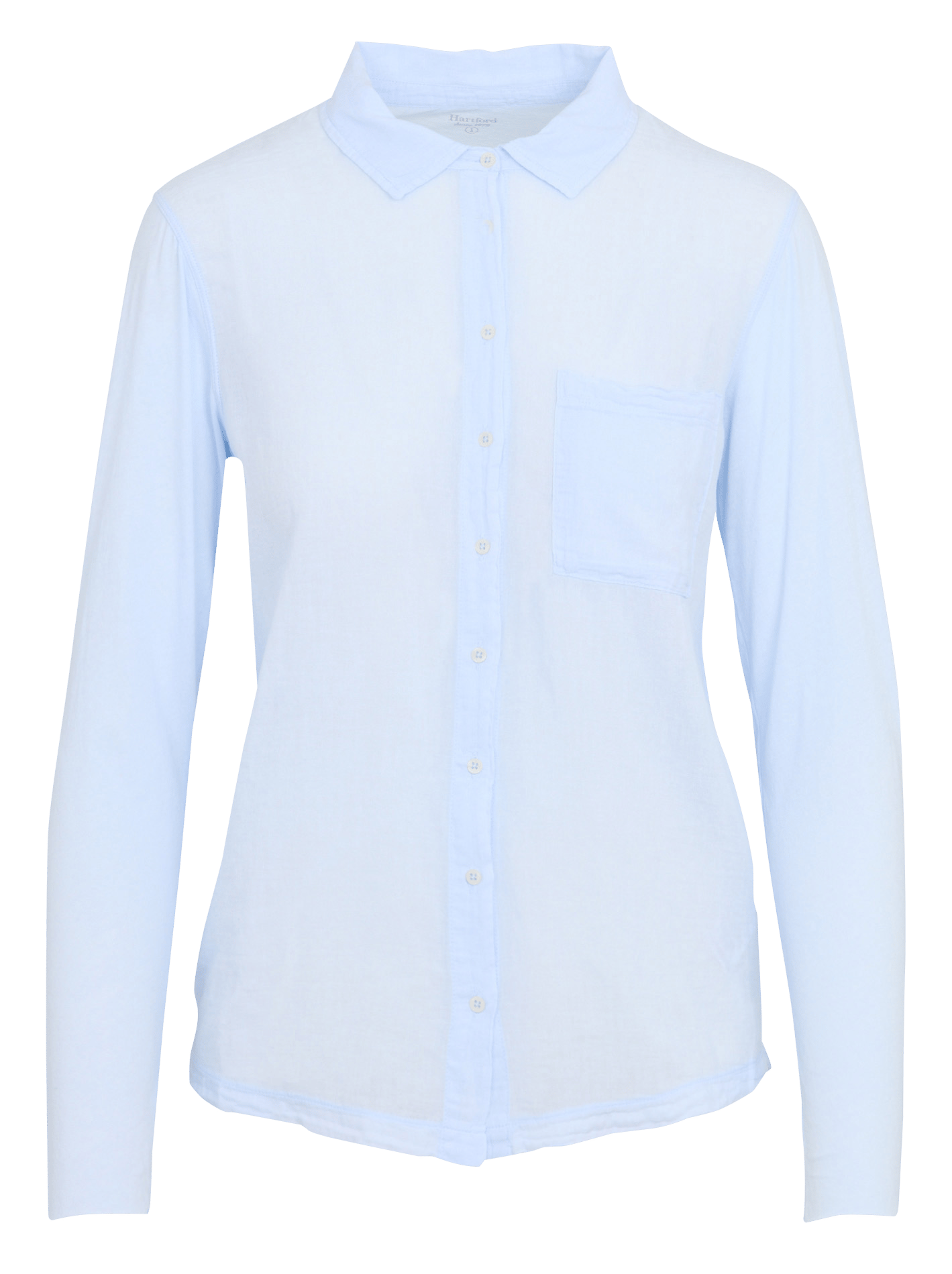 Katoenen blouse met klassieke kraag HARTFORD Blauw