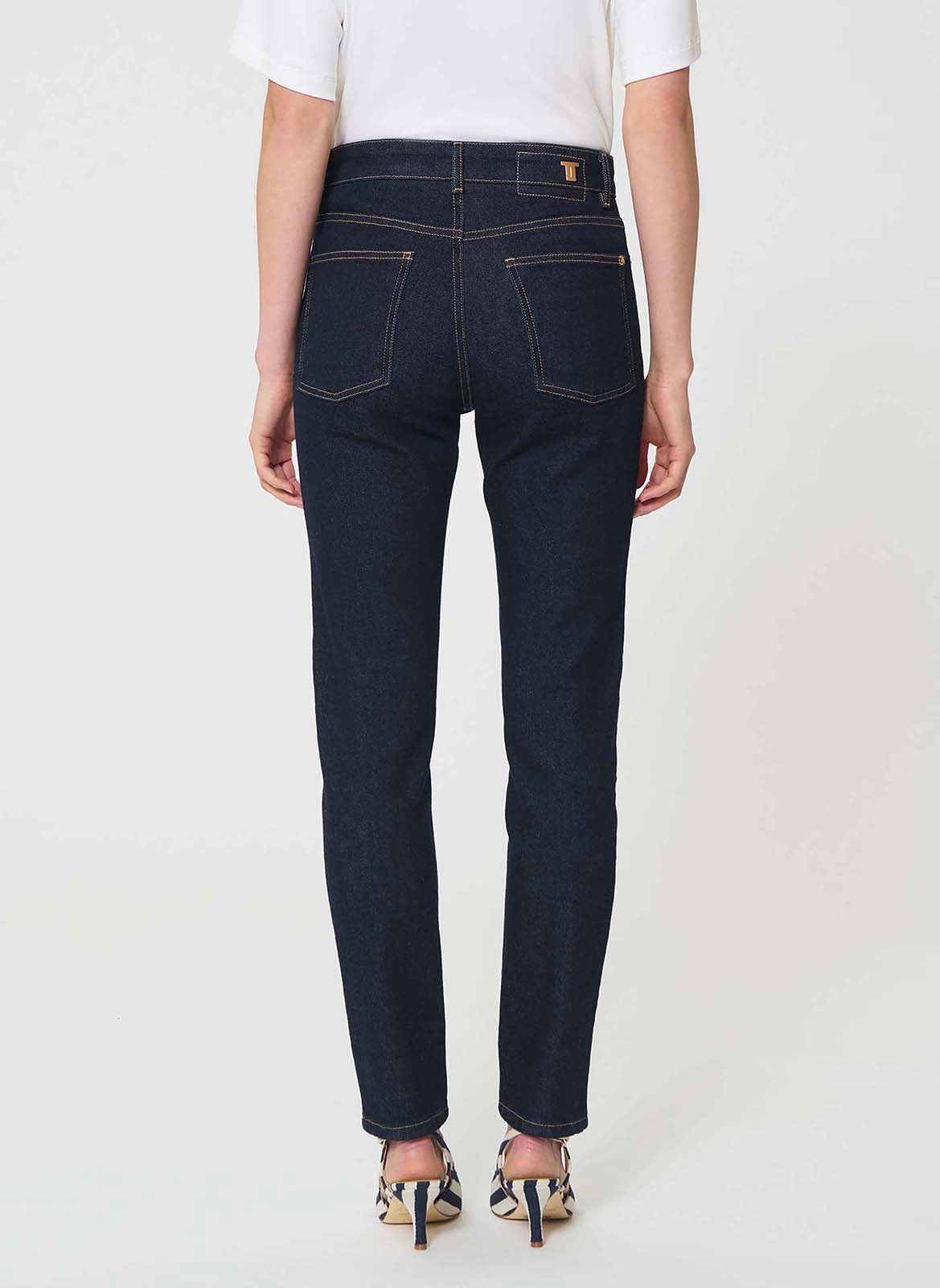 Slim fit jeans effen TARA JARMON Blauw