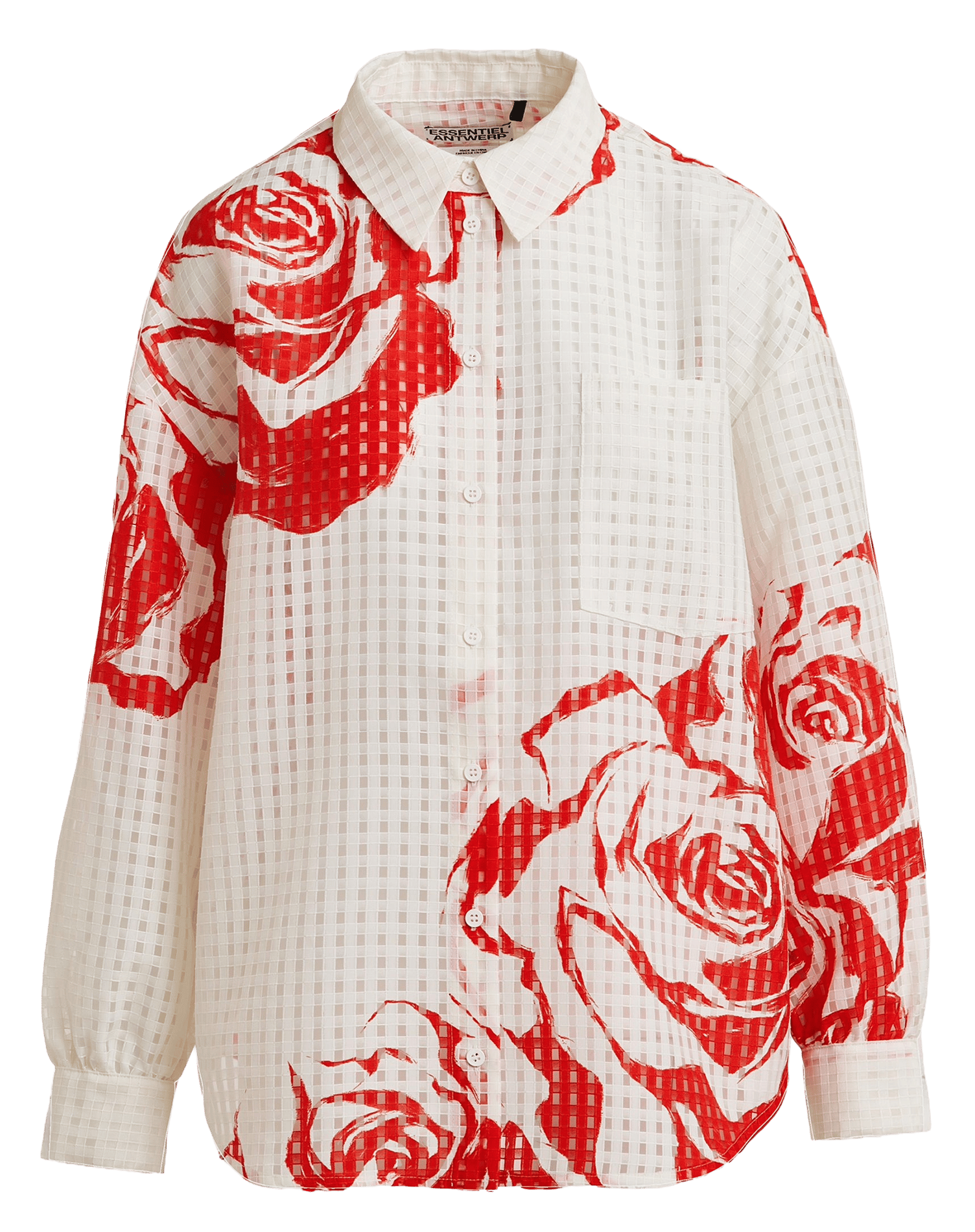 Chemise col classique imprimée ESSENTIEL ANTWERP White