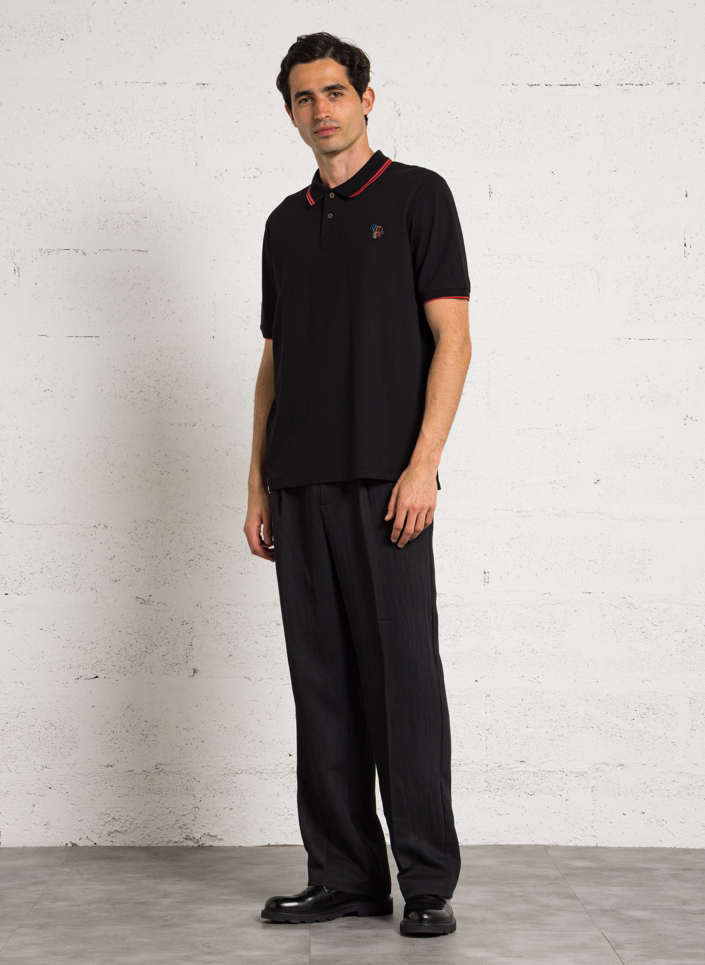 Short-sleeved polo with embroidery PAUL SMITH Black
