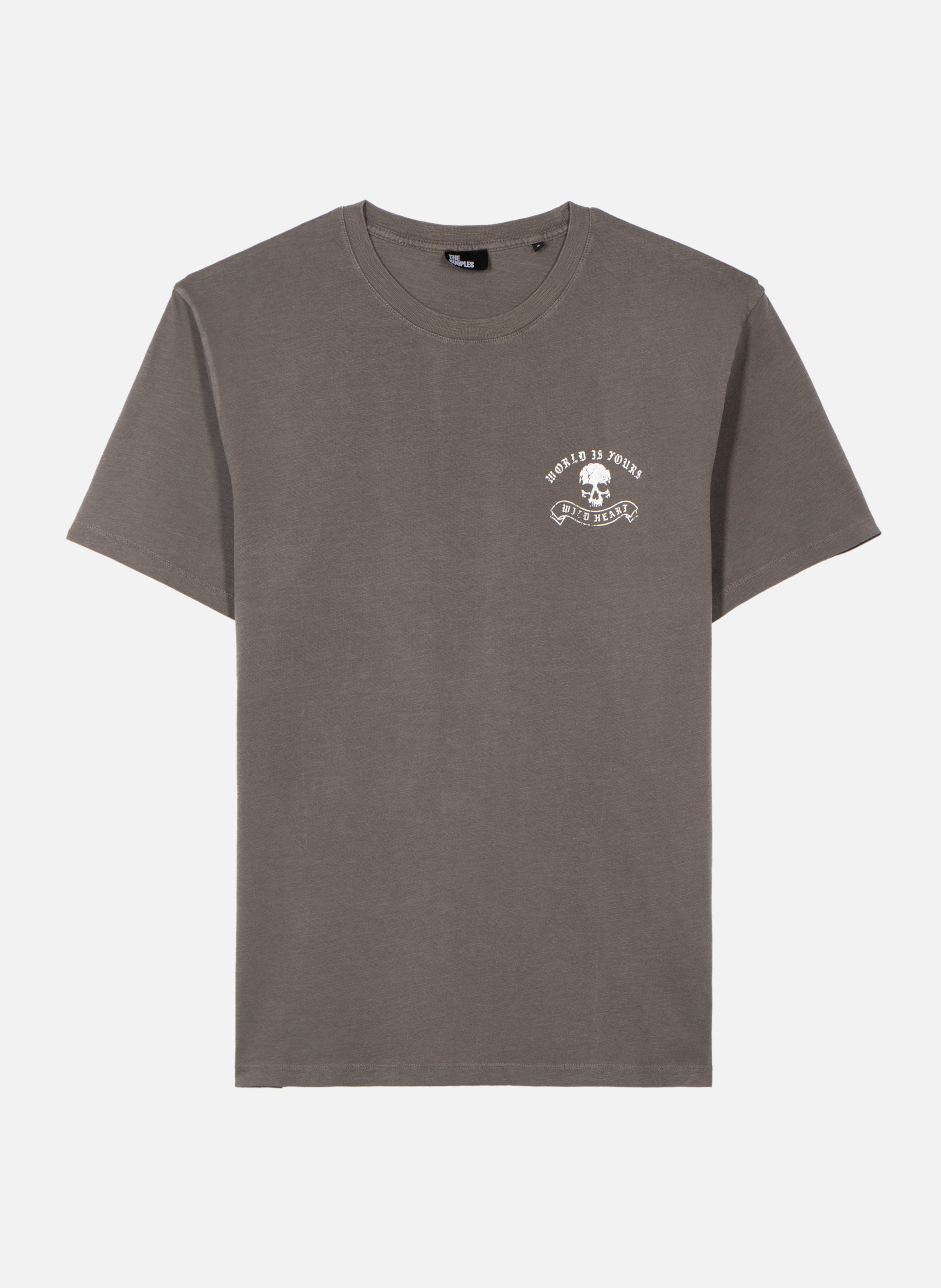 T-shirt with skull screen print THE KOOPLES Grey