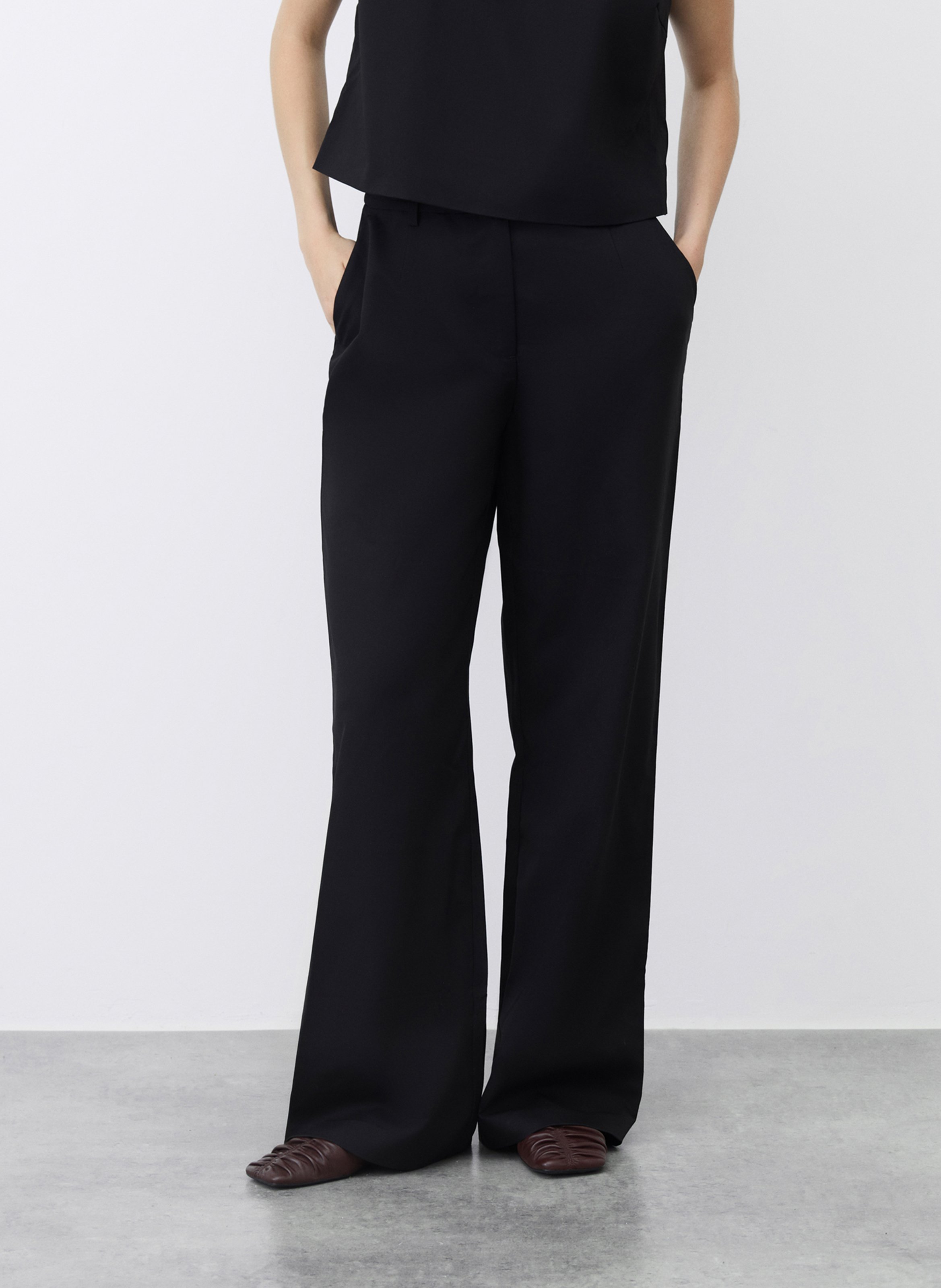 Wide trousers VILA Black