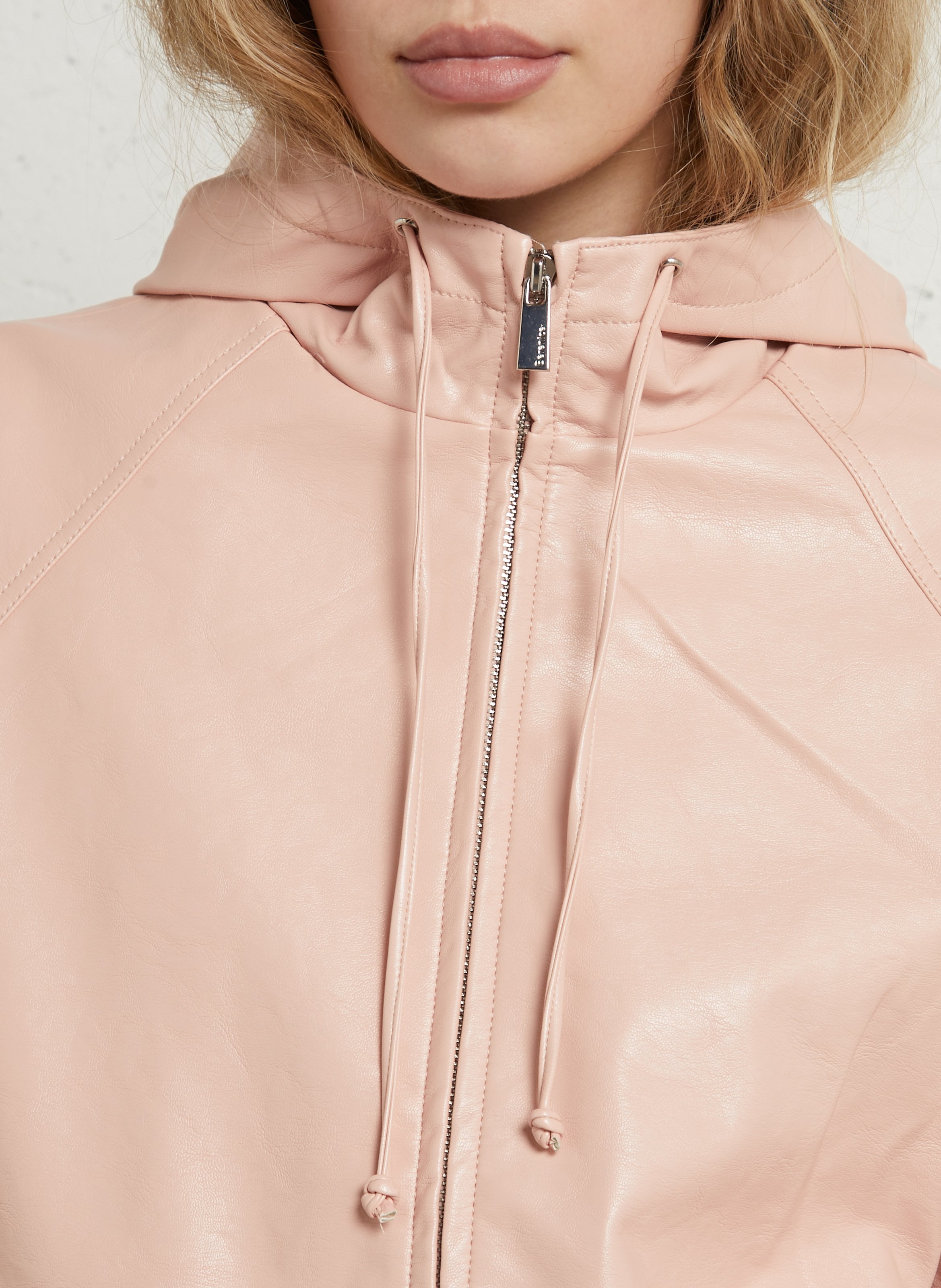 Blouson droit col montant BERENICE Rose