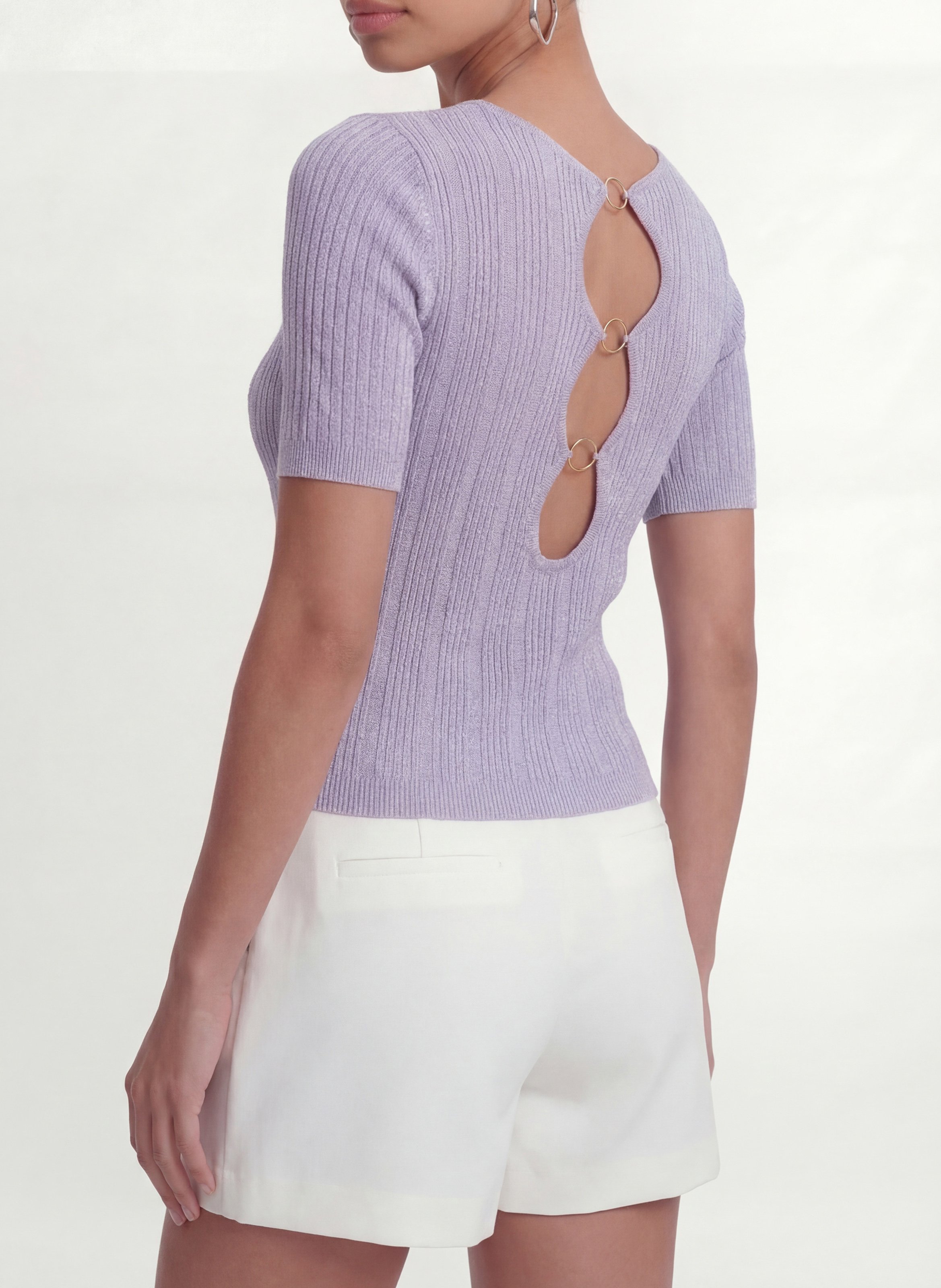 Anliegendes, Wendbares Paillettentop KOOKAI Violett