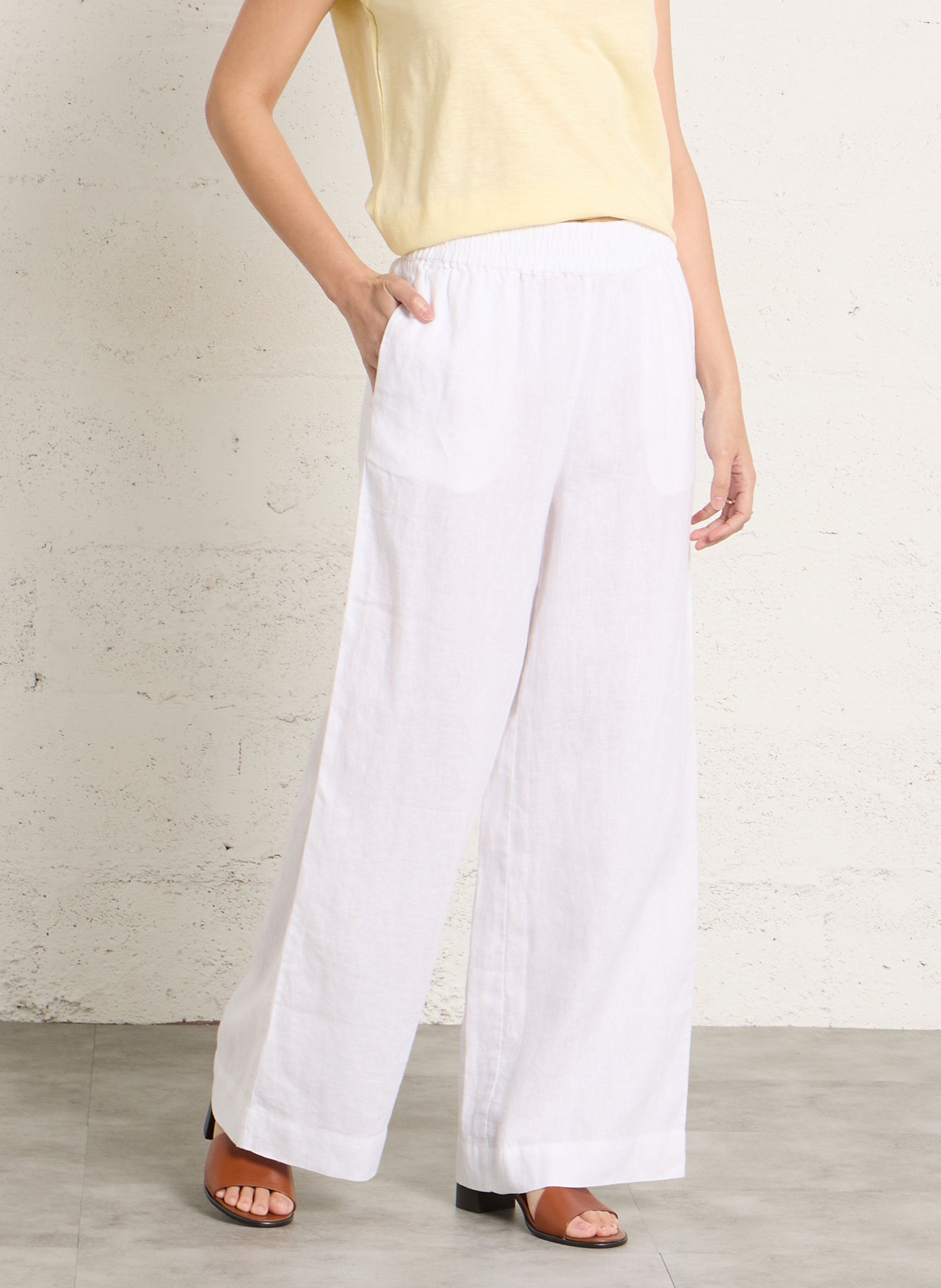 Pantalon large en lin MAISON 123