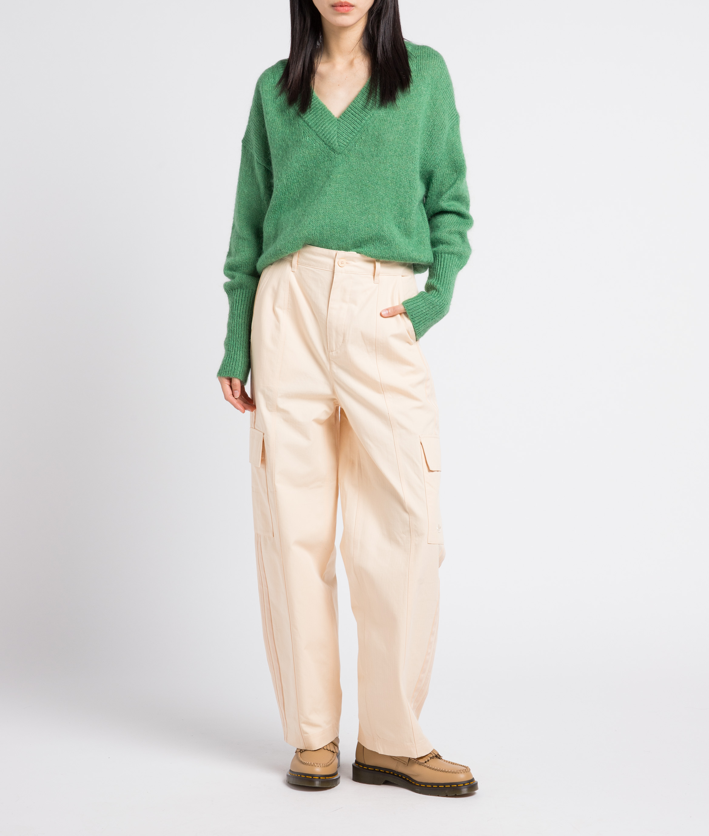 Wide-leg cotton pants ADIDAS Multicolored