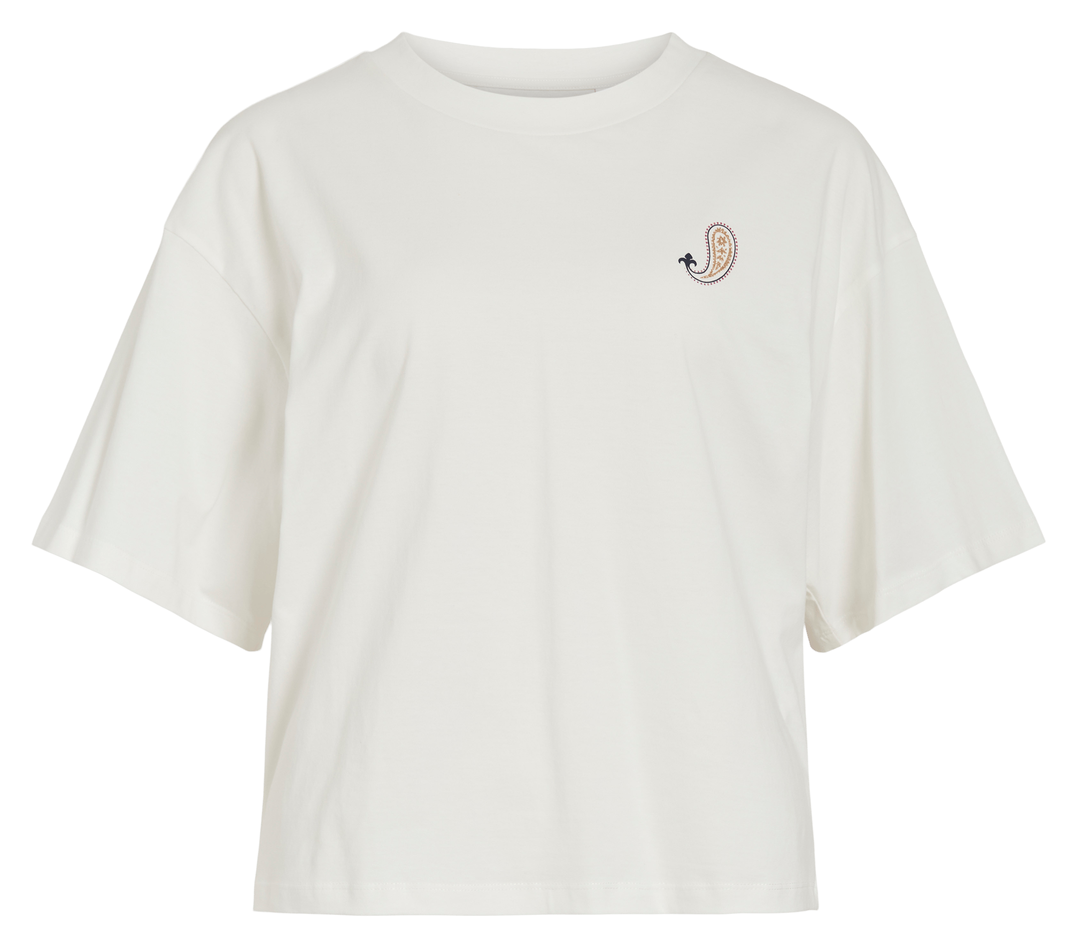 Round-neck organic cotton T-shirt VILA White