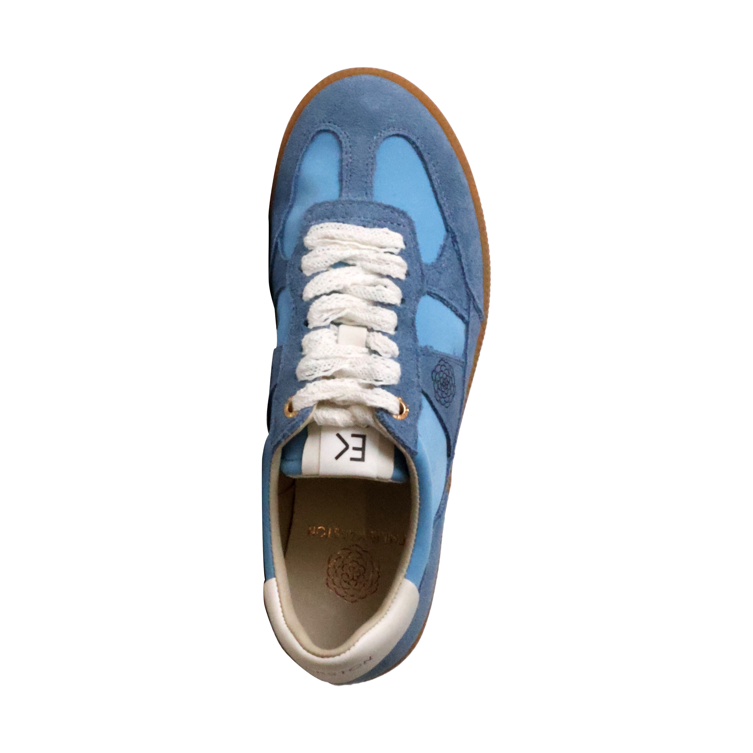 Cherry leather basket EMILIE KARSTON Blue