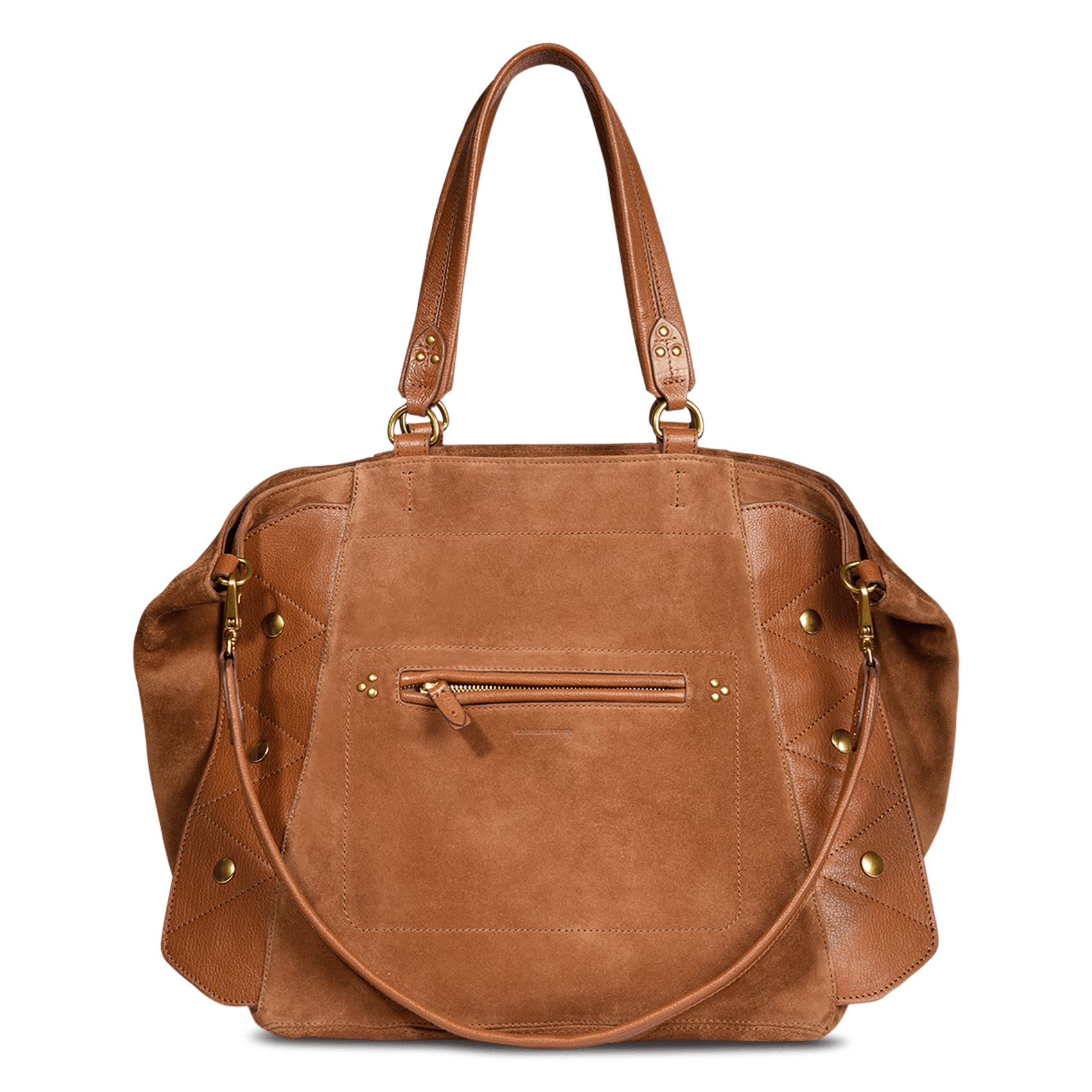 Suede tote bag JEROME DREYFUSS Brown