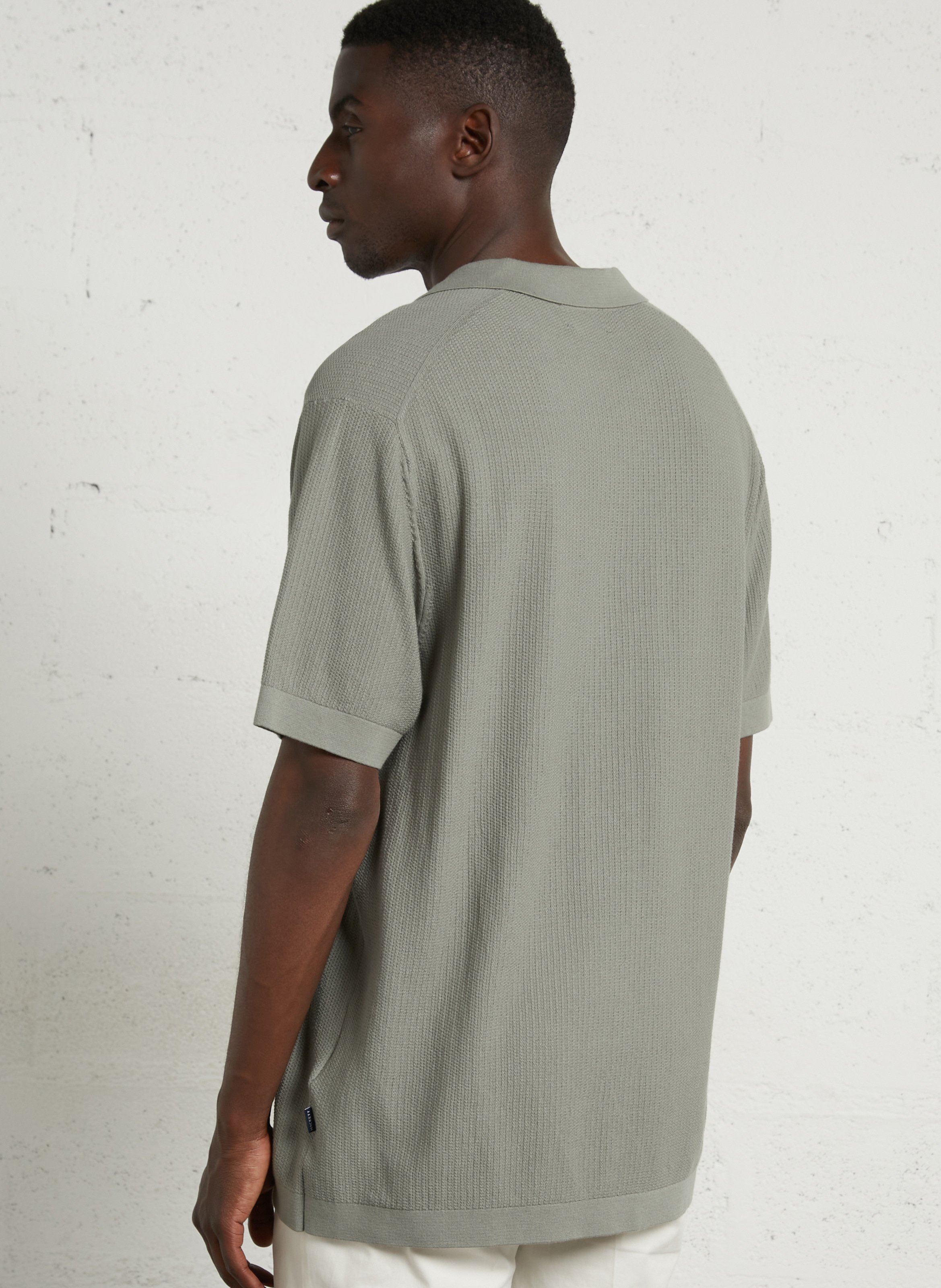 Pull droit en coton HACKETT Vert