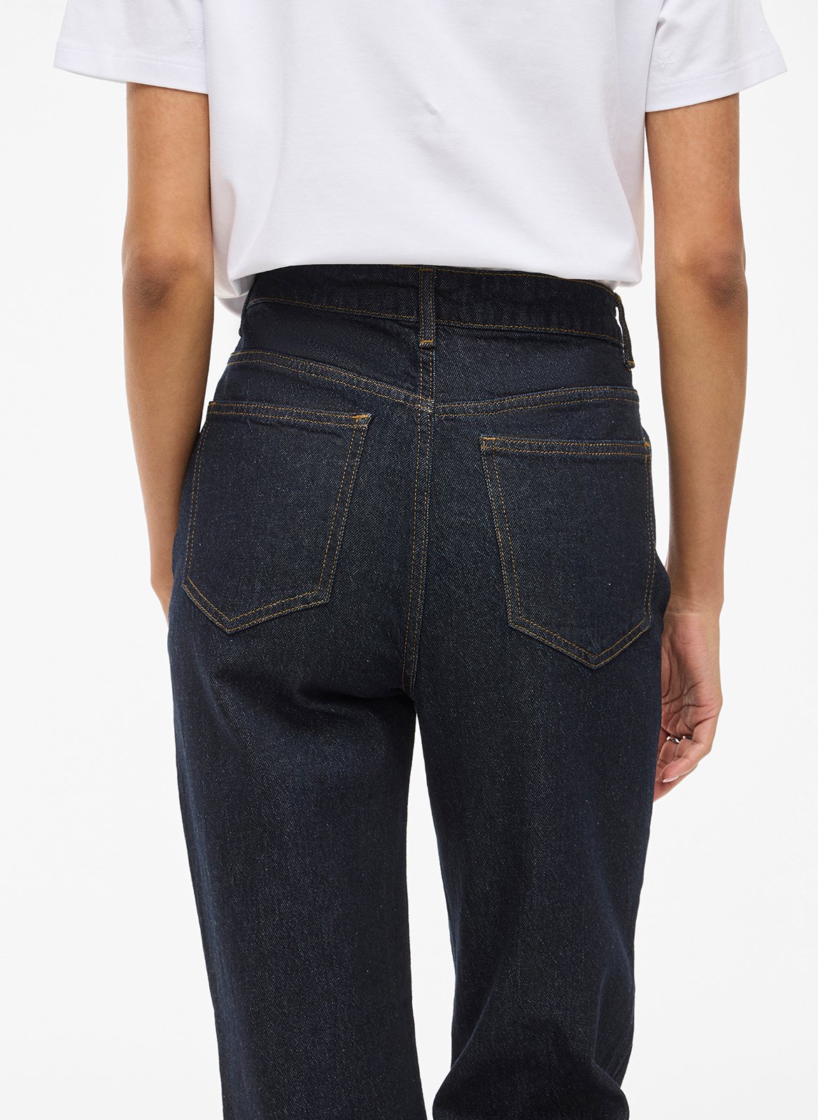 Cotton-blend straight-leg jeans VILA Blue