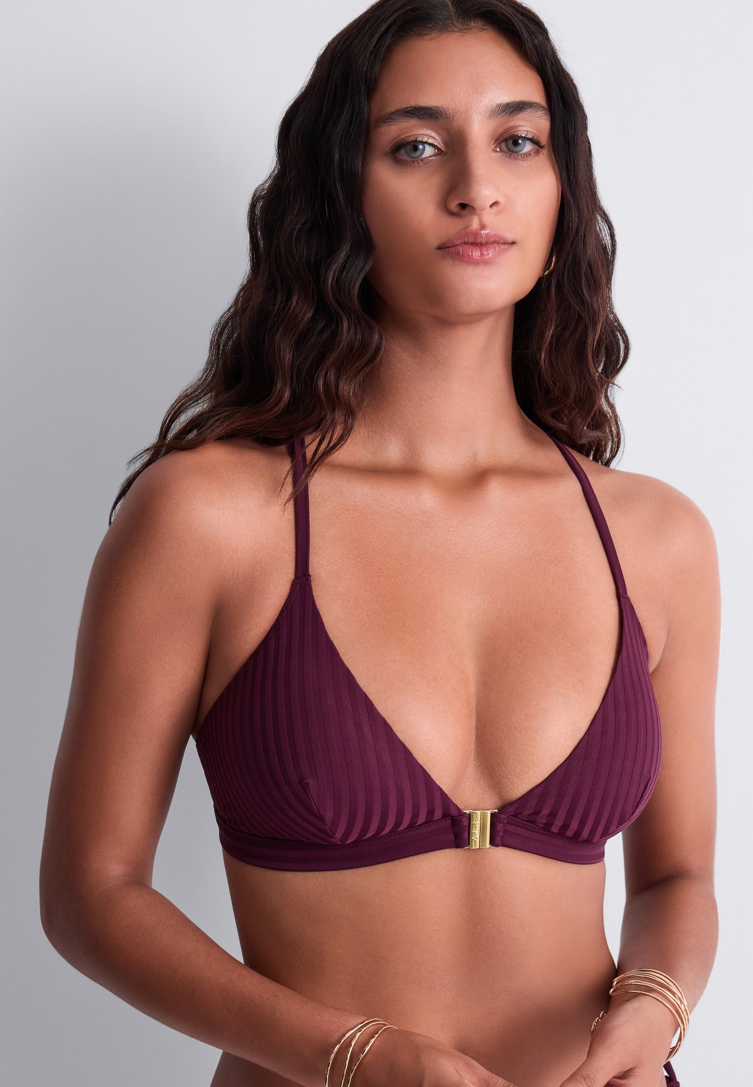 Triangle top swimsuit with full coverage AUBADE Red