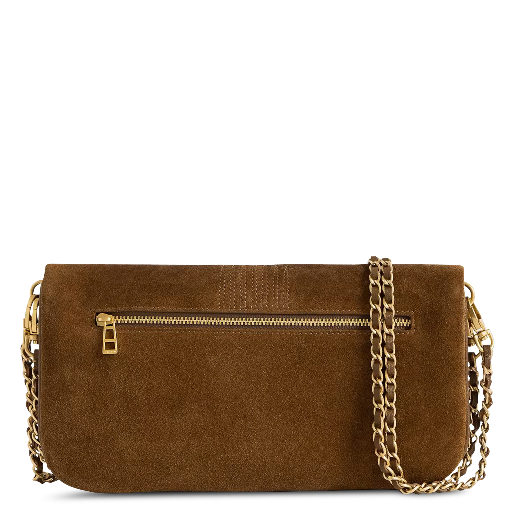 Sac bandoulière en cuir velours ZADIG&VOLTAIRE Marron