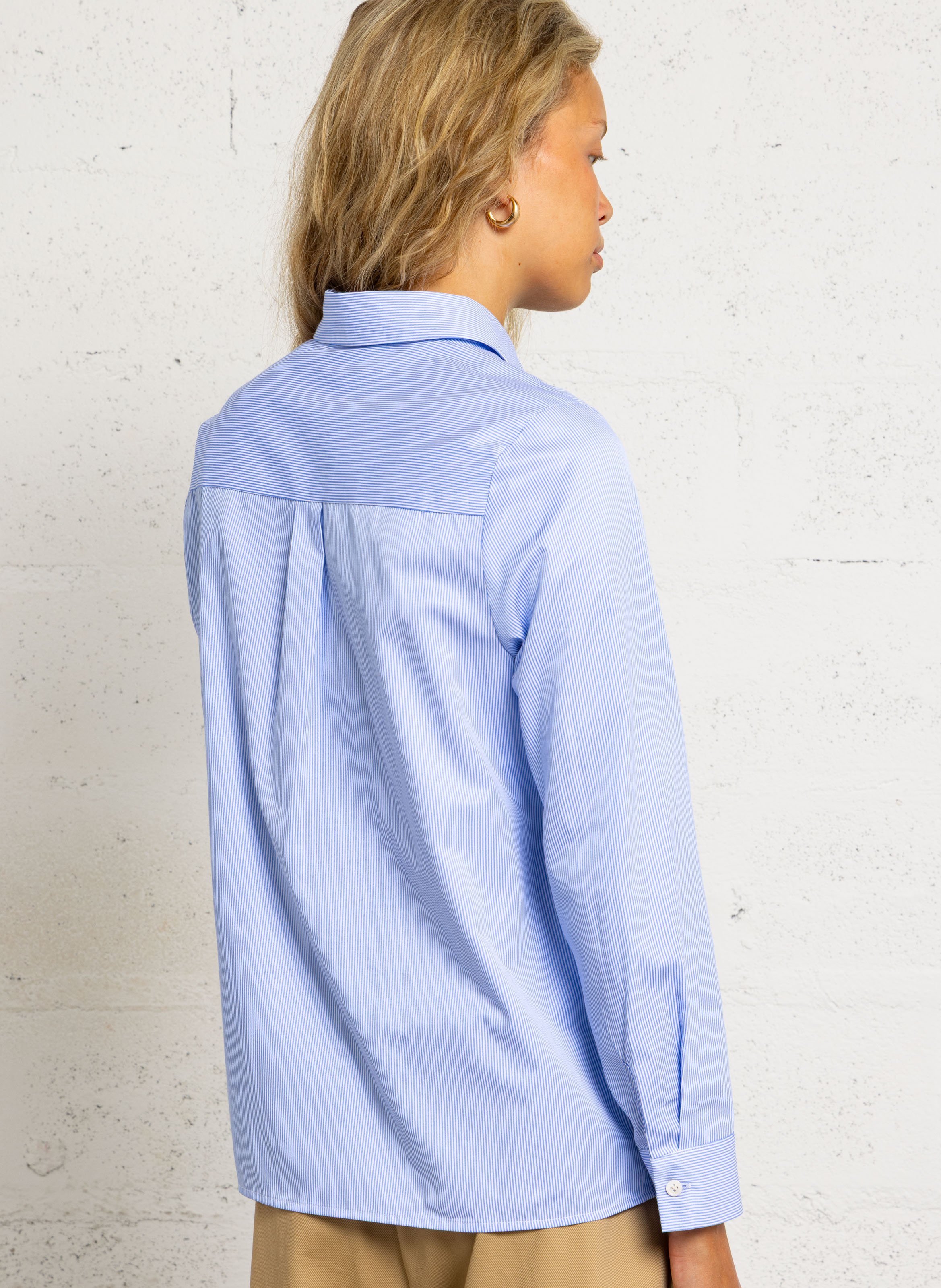 Striped embroidered shirt LA PETITE ETOILE Beige
