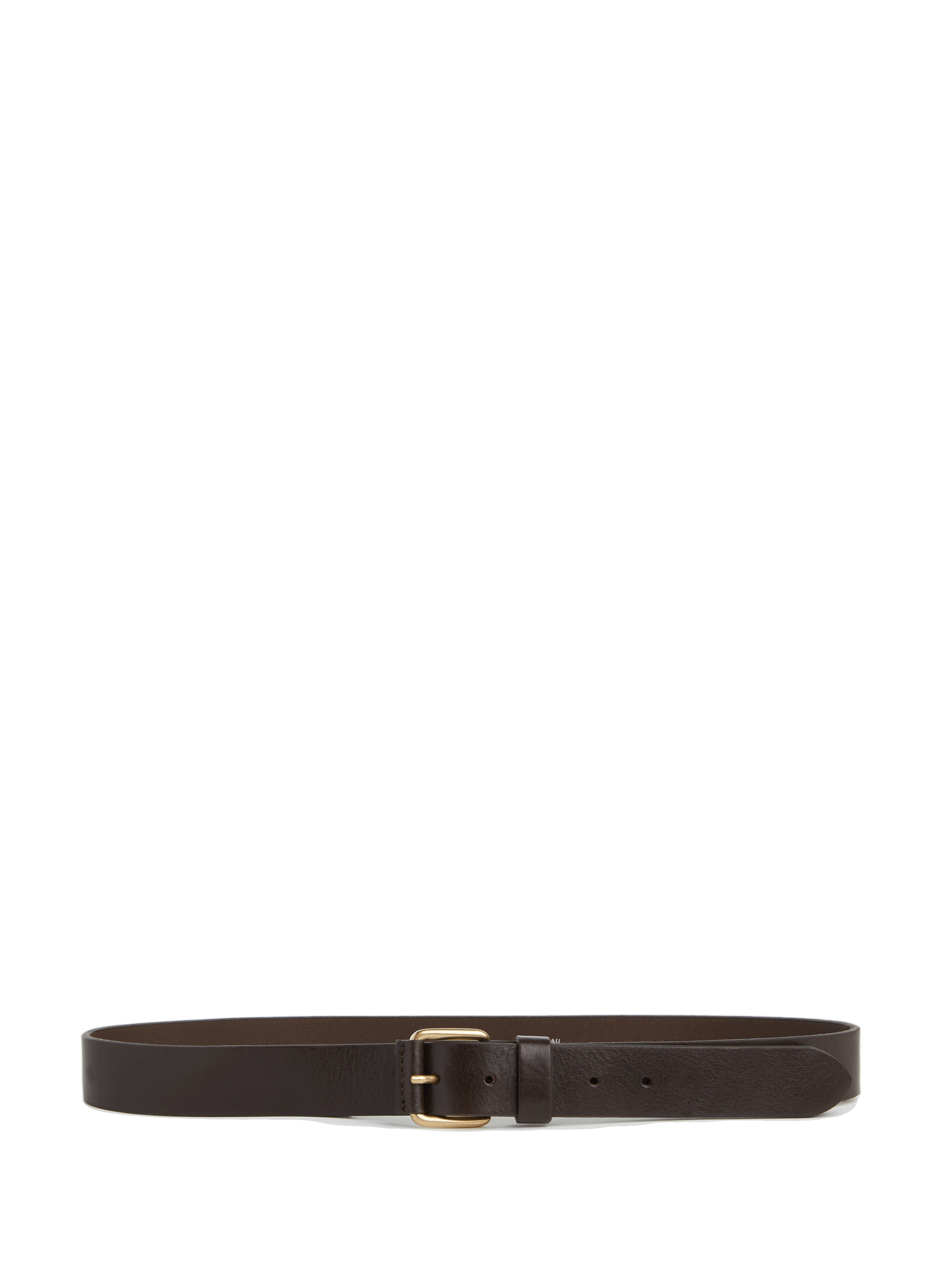 Leather belt cei nia 15644/40 choco 35mm brass buckle AU PRINTEMPS PARIS Brown