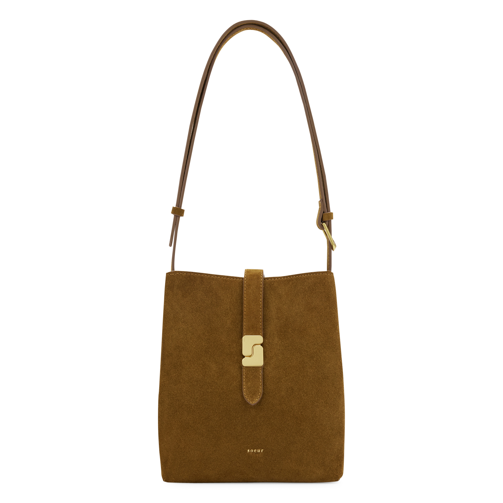Wildleder Eimer Tasche SOEUR Braun
