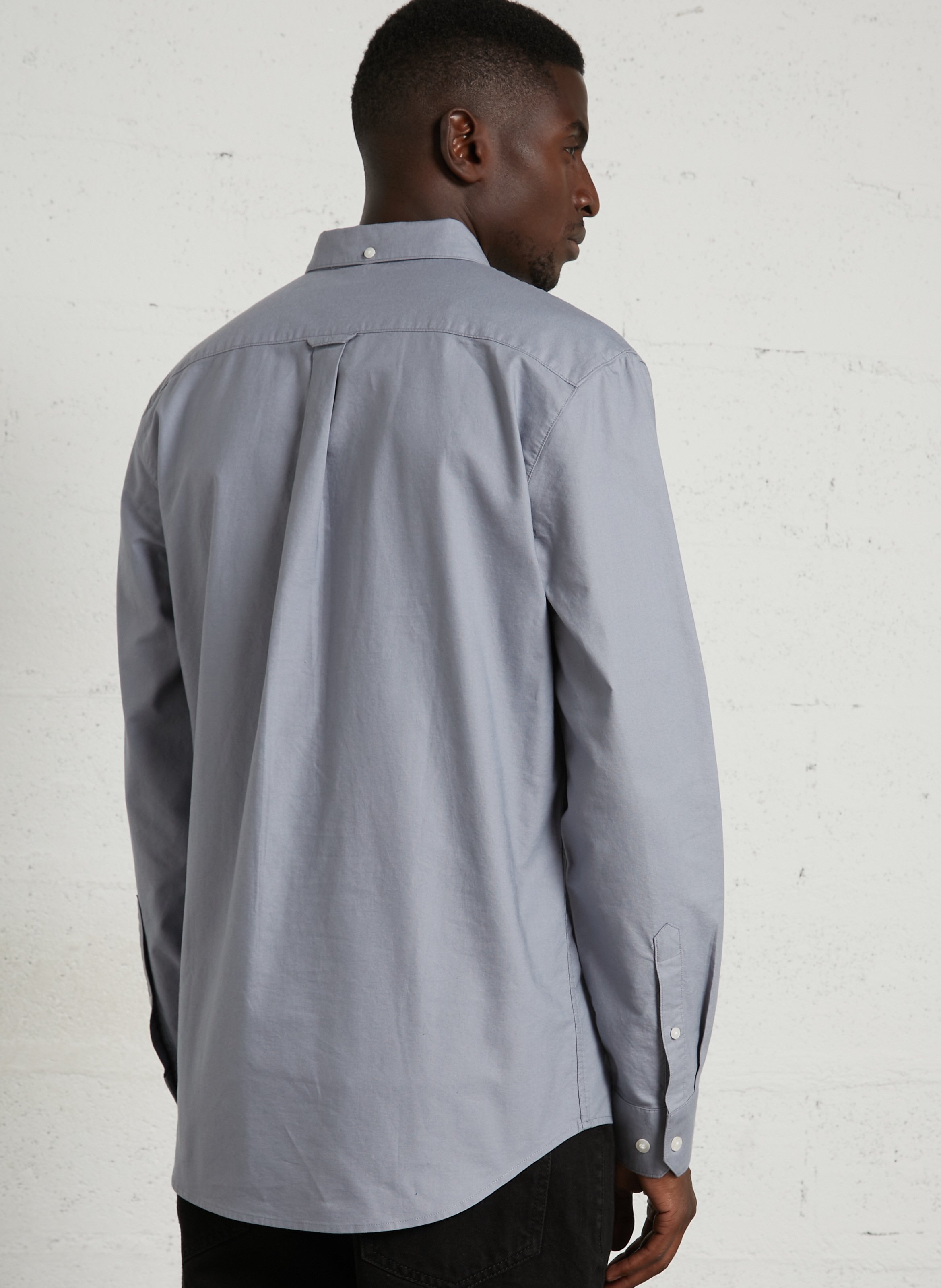 Chemise slim-fit en coton biologique FARAH Bleu