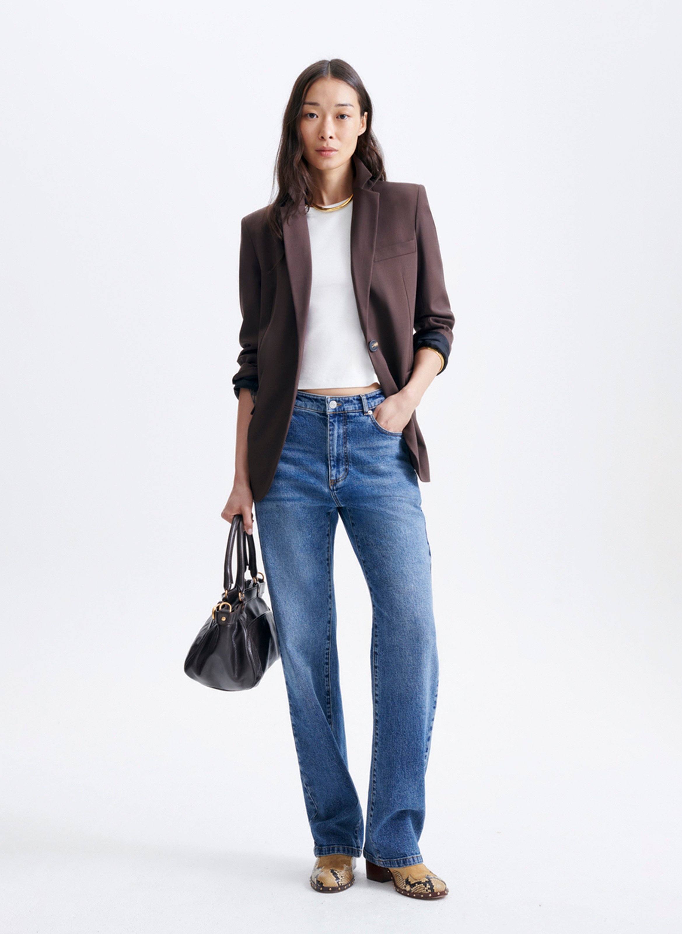 Veste tailleur oversize unie VANESSA BRUNO Brown