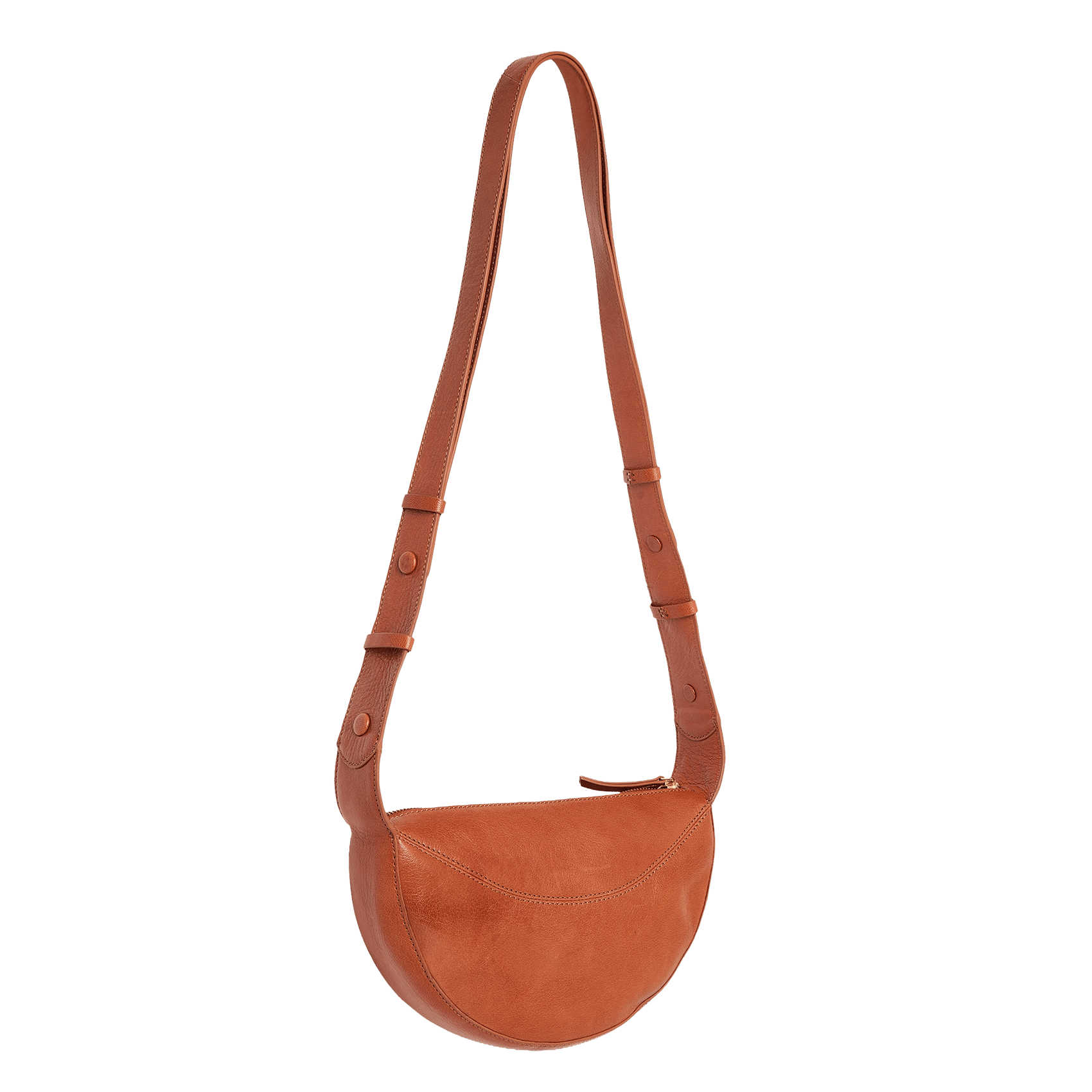 Halbmond-Schultertasche aus Leder COTELAC ACOTE Braun
