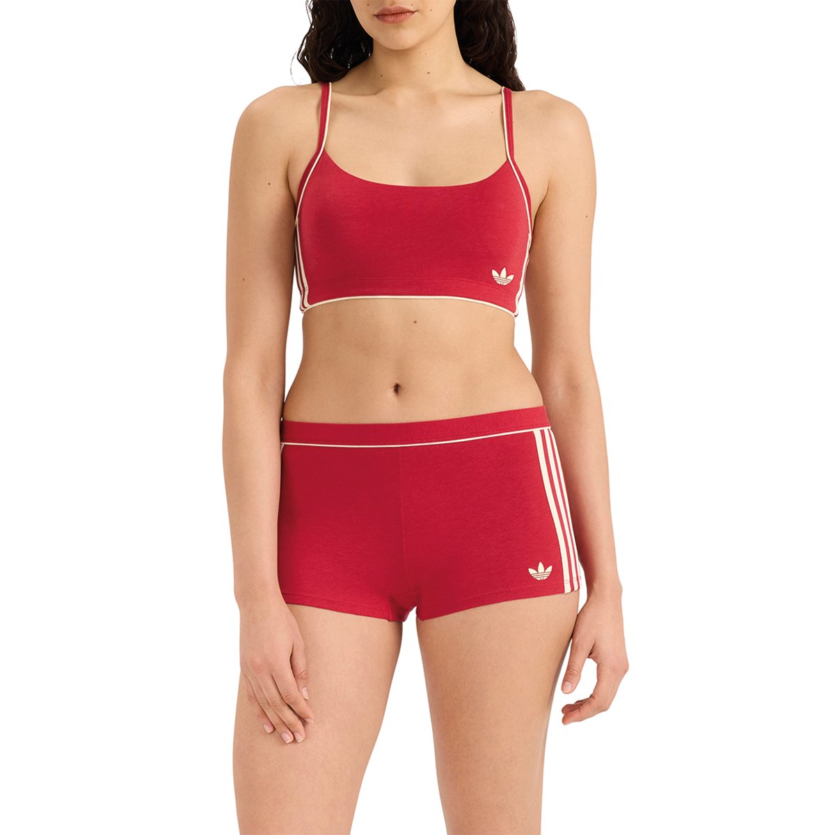 Women's comfort cotton flex adicolor adidas original shorts ADIDAS UNDERWEAR Red