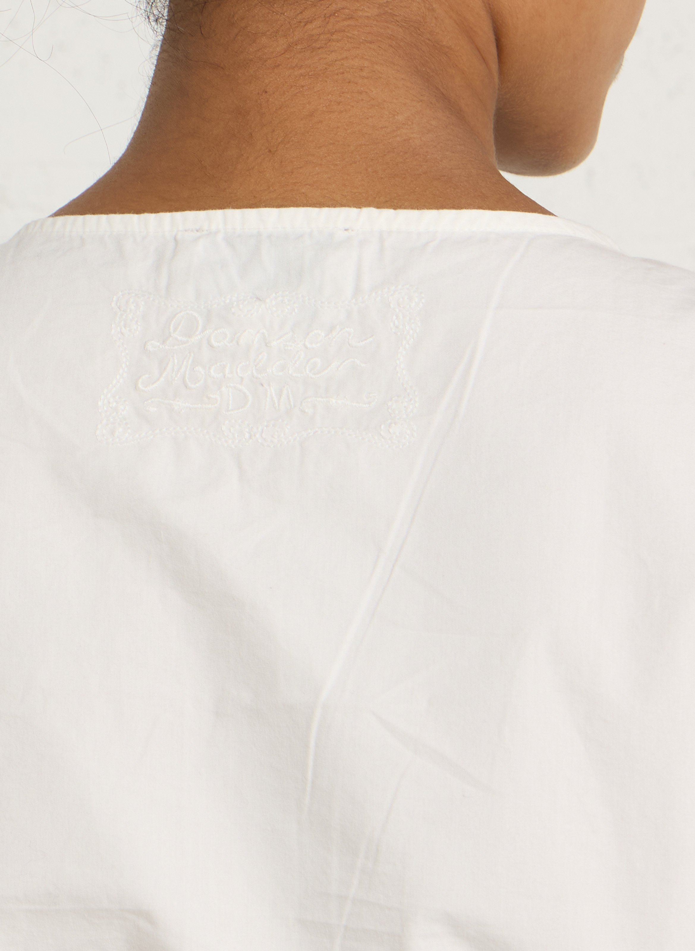 Blouse col classique en coton DAMSON MADDER Blanc