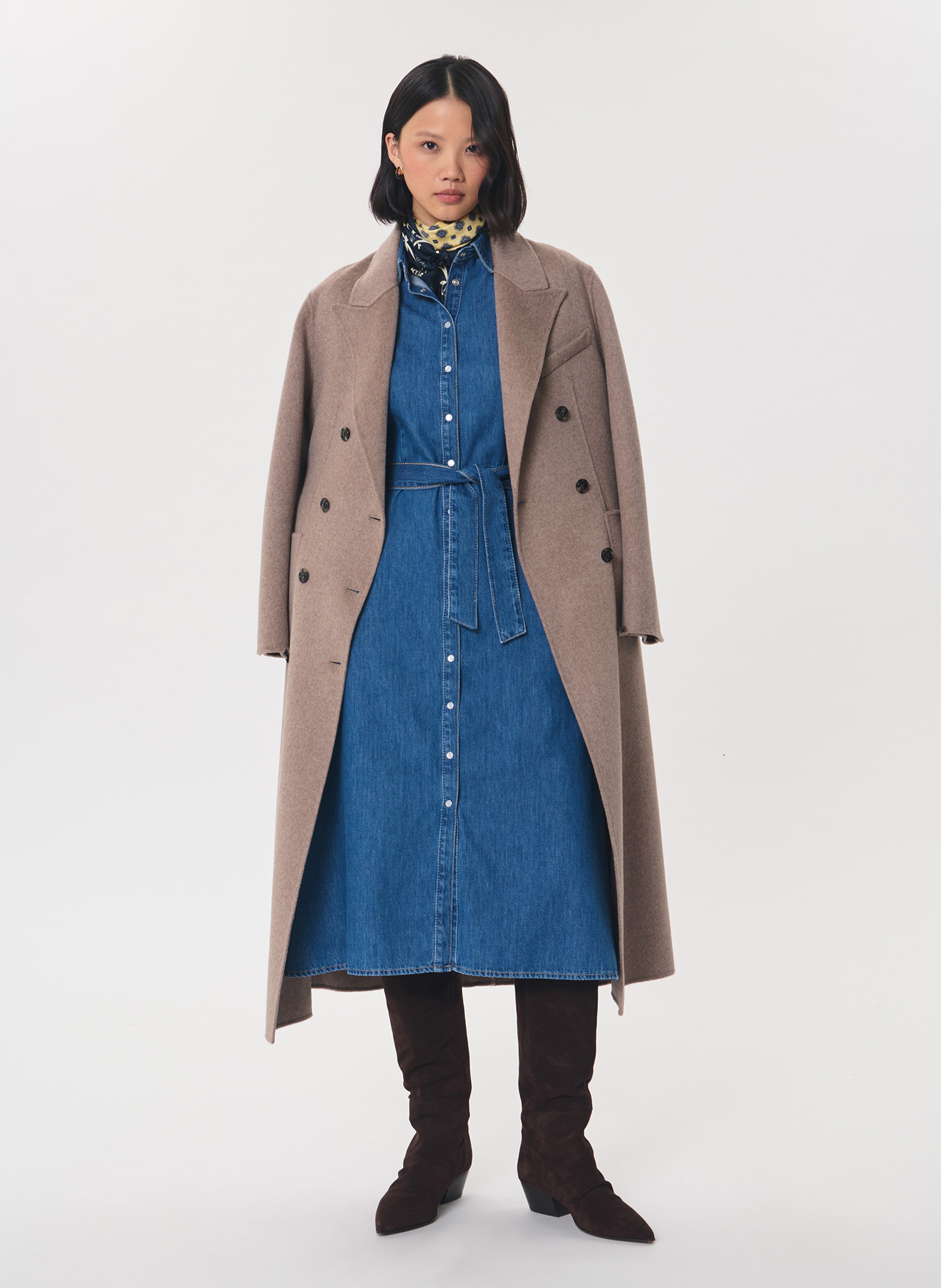 Midi-Jeanskleid mit Gürtel TARA JARMON Blau