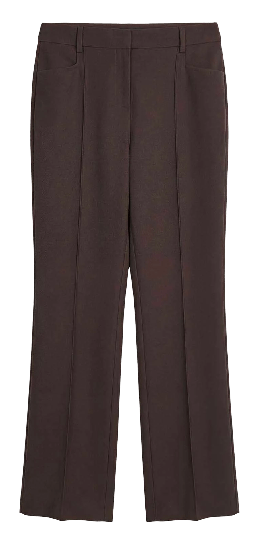 Pantalon flare taille haute TARA JARMON Marron