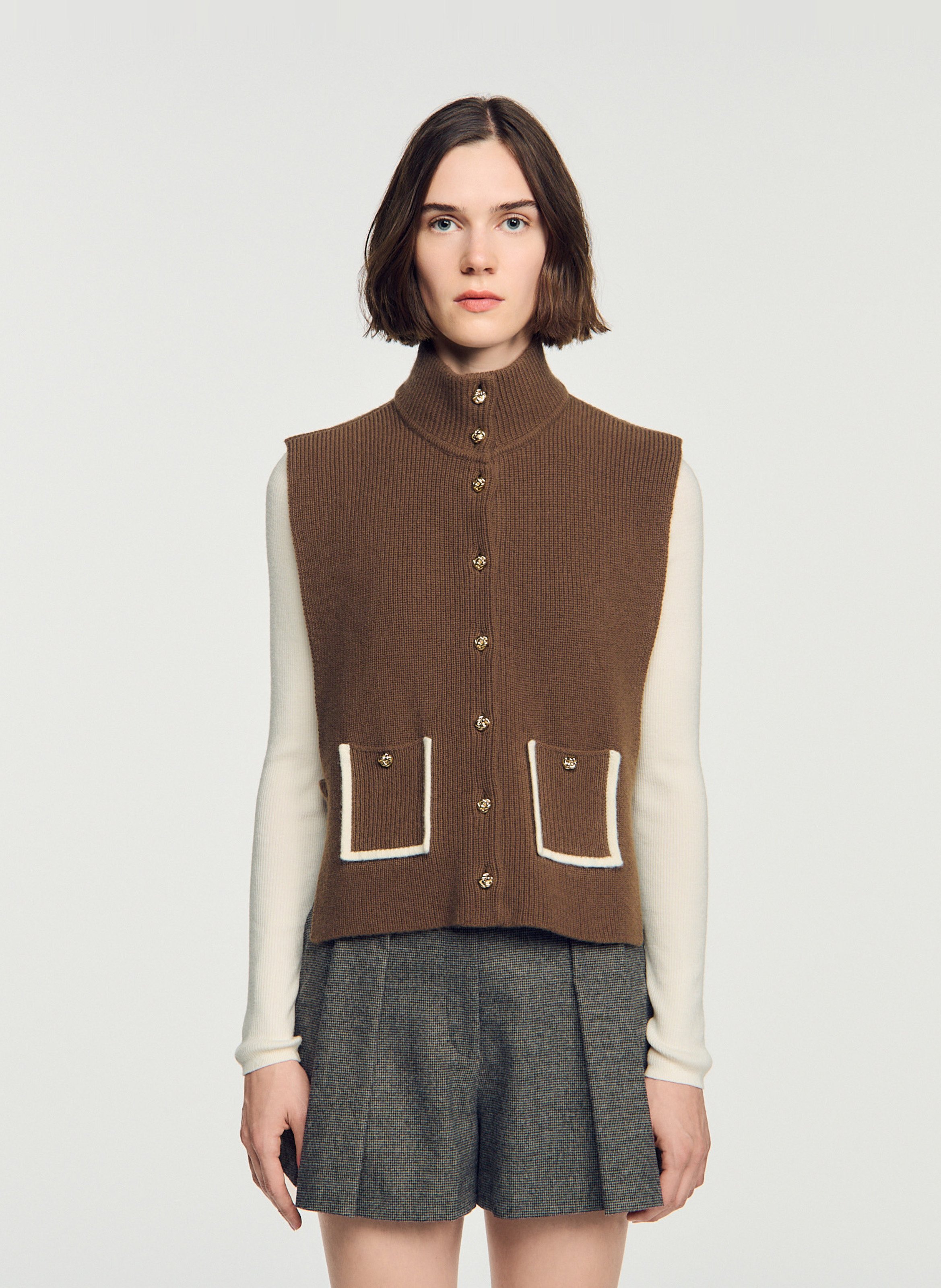 High neck in wool and cashmere SANDRO