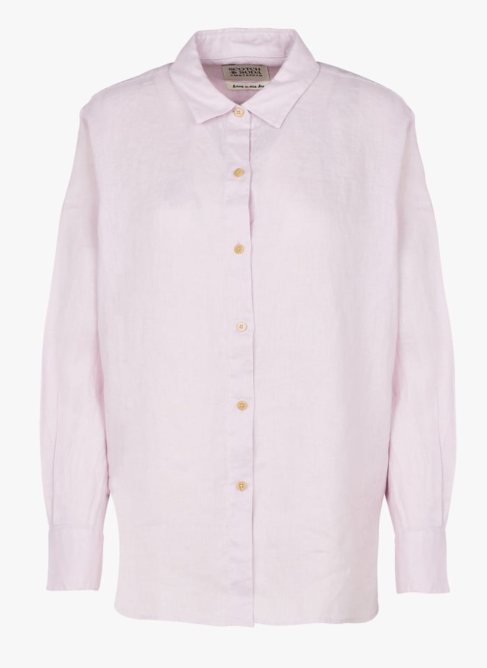 Chemise Col Classique En Lin Lavender Scotch And Soda - Femme | Place ...