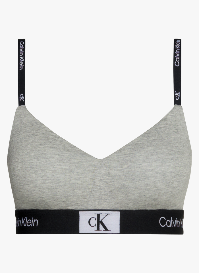 Cotton-blend Bralette Grey Calvin Klein Underwear - Women