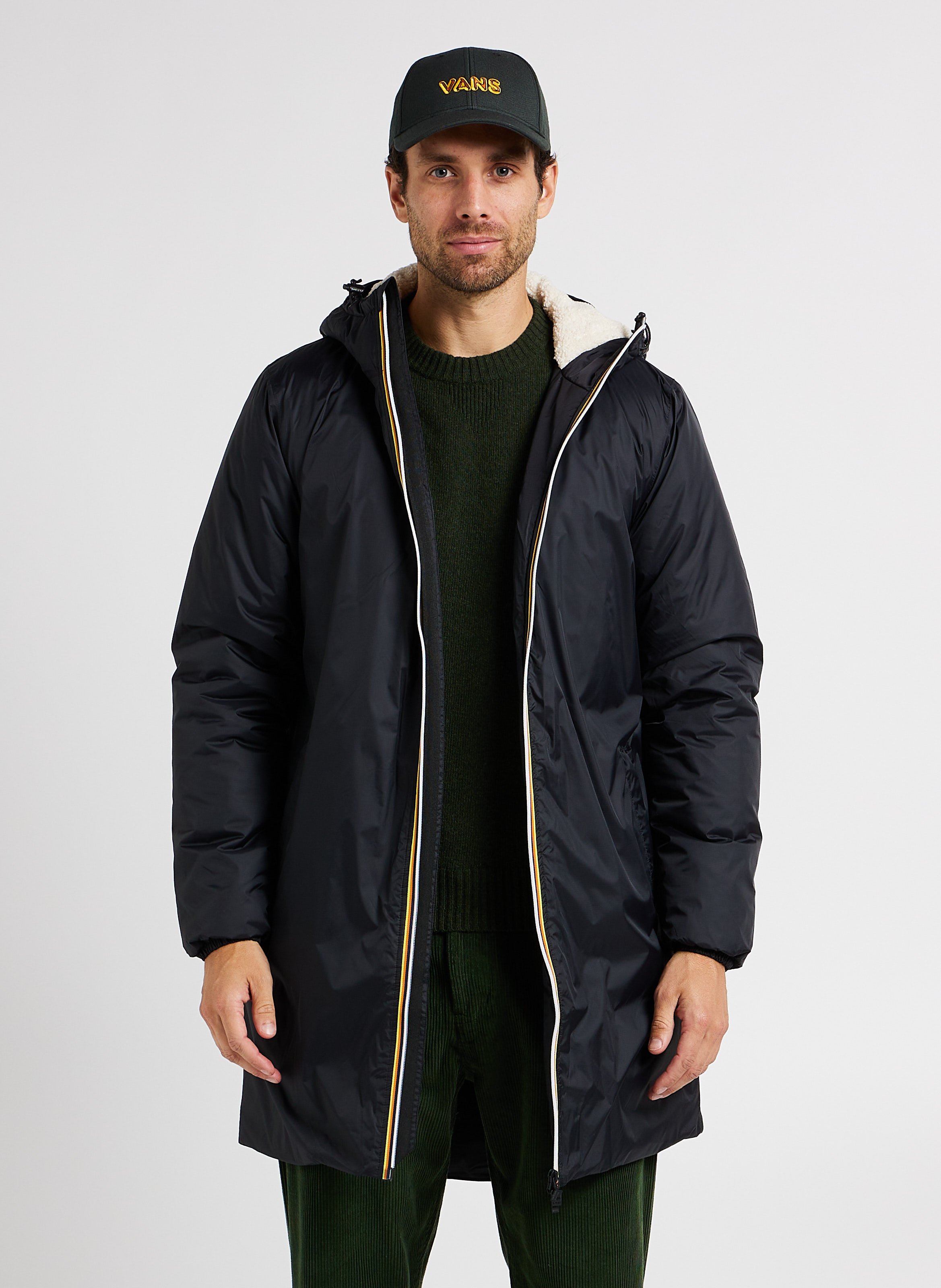 Black Nylon parka