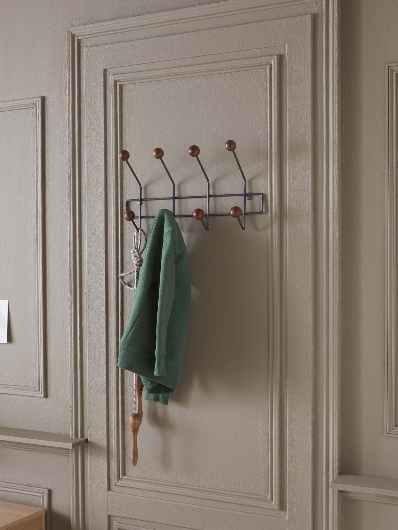 Alice wooden coat peg with 8 metal balls CYRILLUS Brown