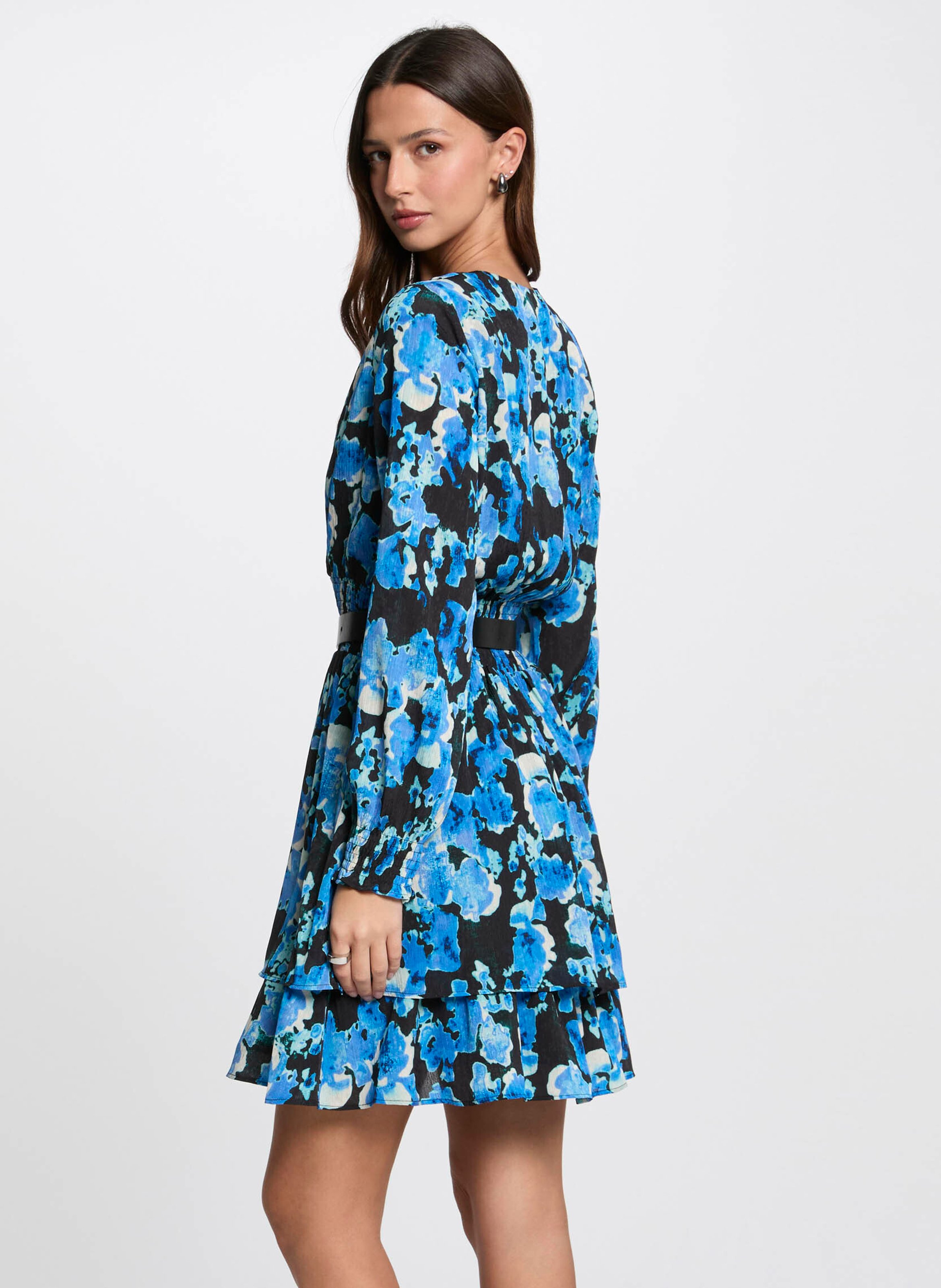Jurk met print Blauw