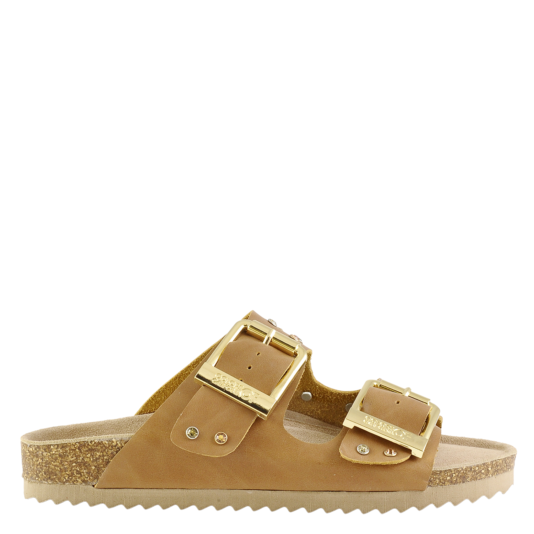 Sandales plates en cuir COLORS OF CALIFORNIA Beige