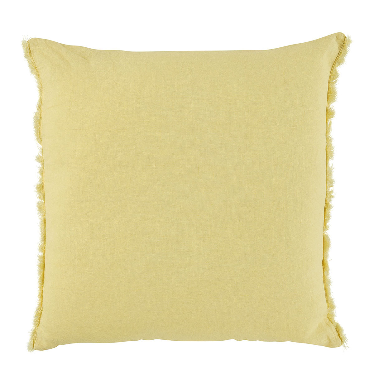 Chloé washed linen cushion cover BLANC D'IVOIRE Yellow