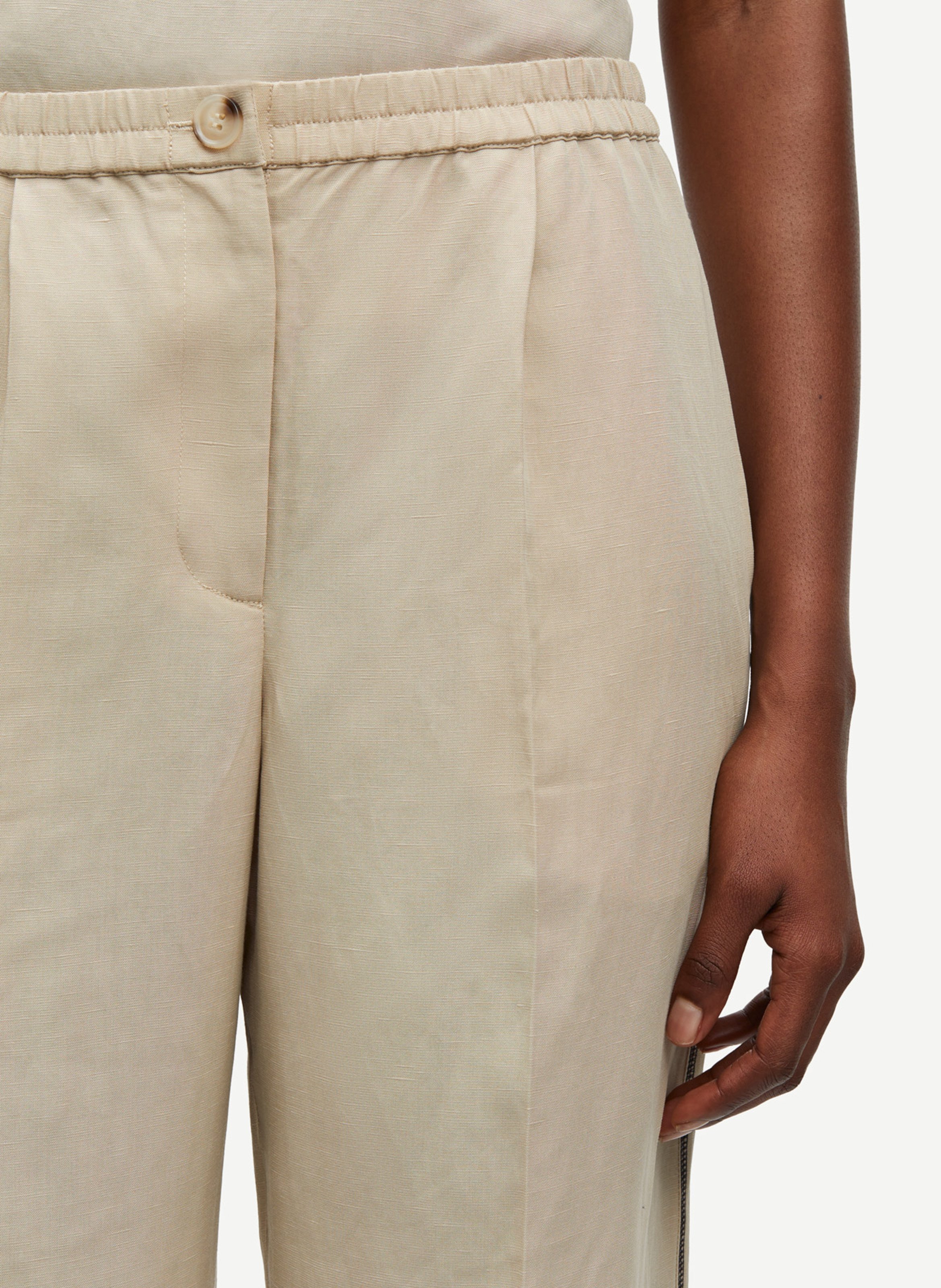 Carrotbroek met hoge taille SAMSOE SAMSOE Beige