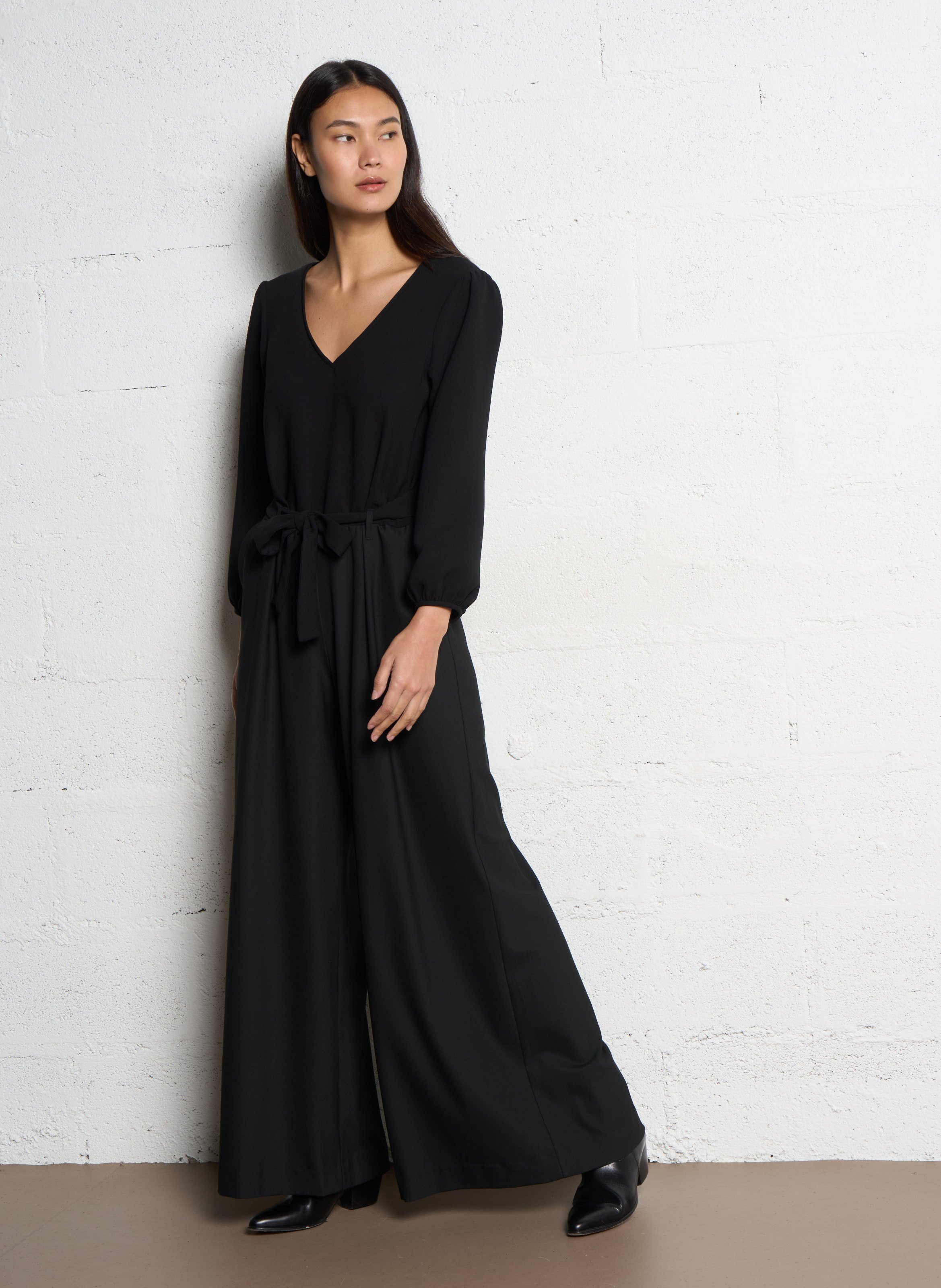 Combinaison large ceinturée col V ONE STEP Noir