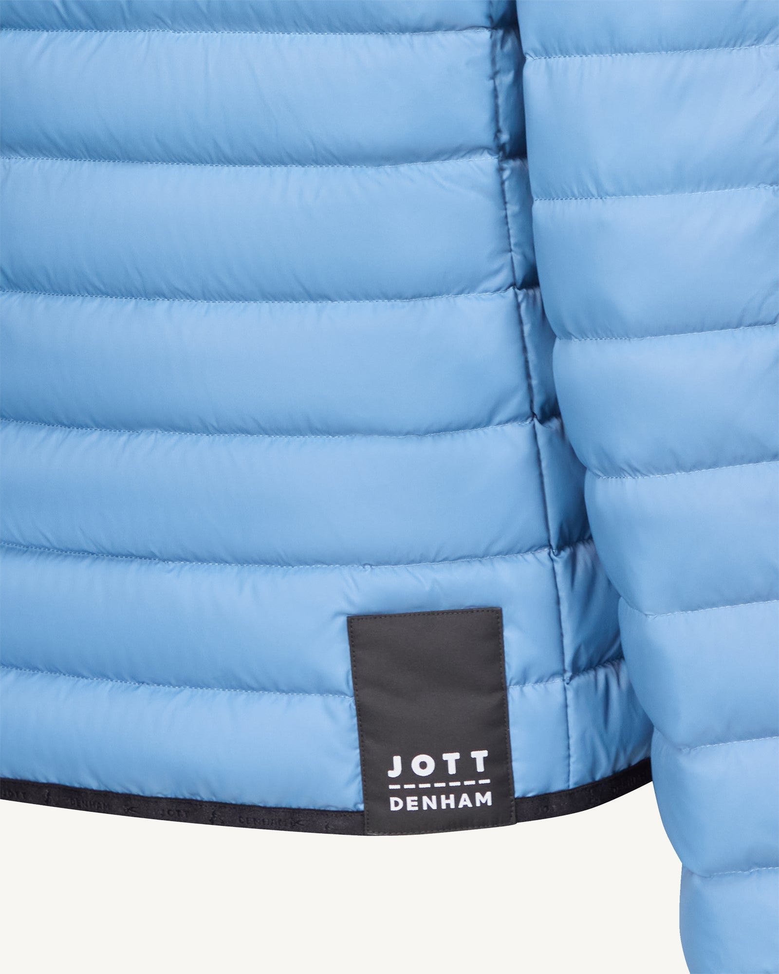 Lightweight down jacket with denim details flight wnw jott x denham JOTT Blue