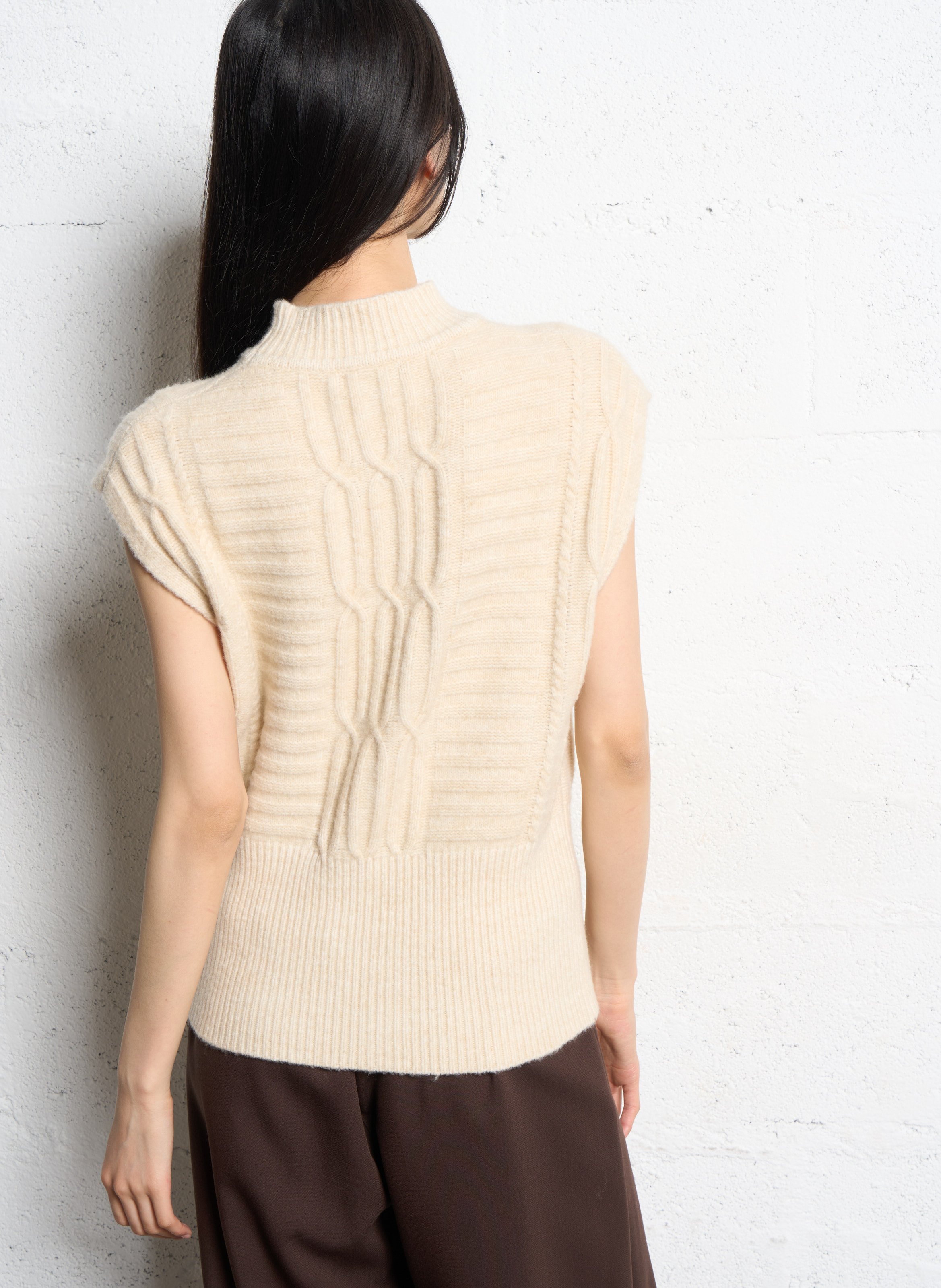 Pull col rond  SUNCOO Blanc