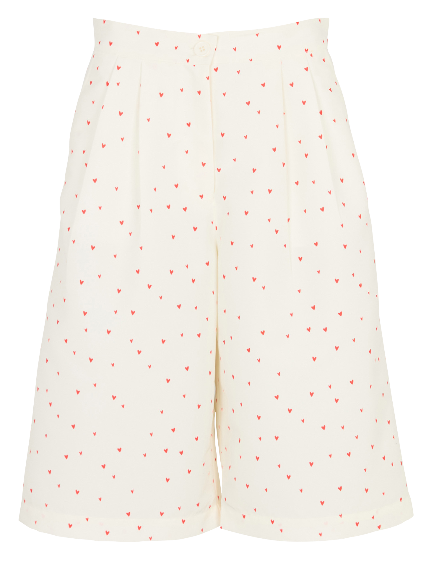 Short long large with heart print STELLA NOVA White