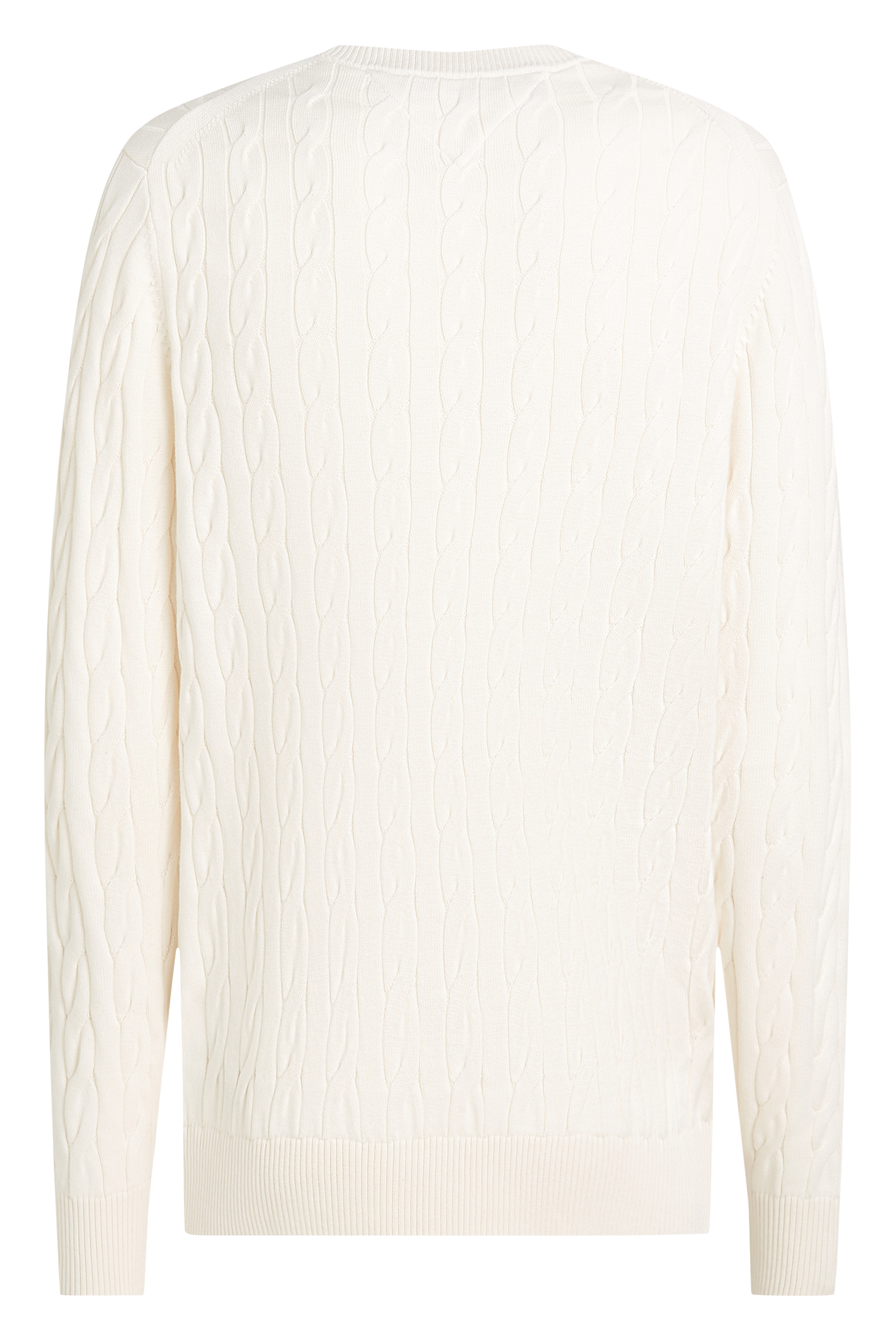 Pull col rond droit en coton biologique Jaune