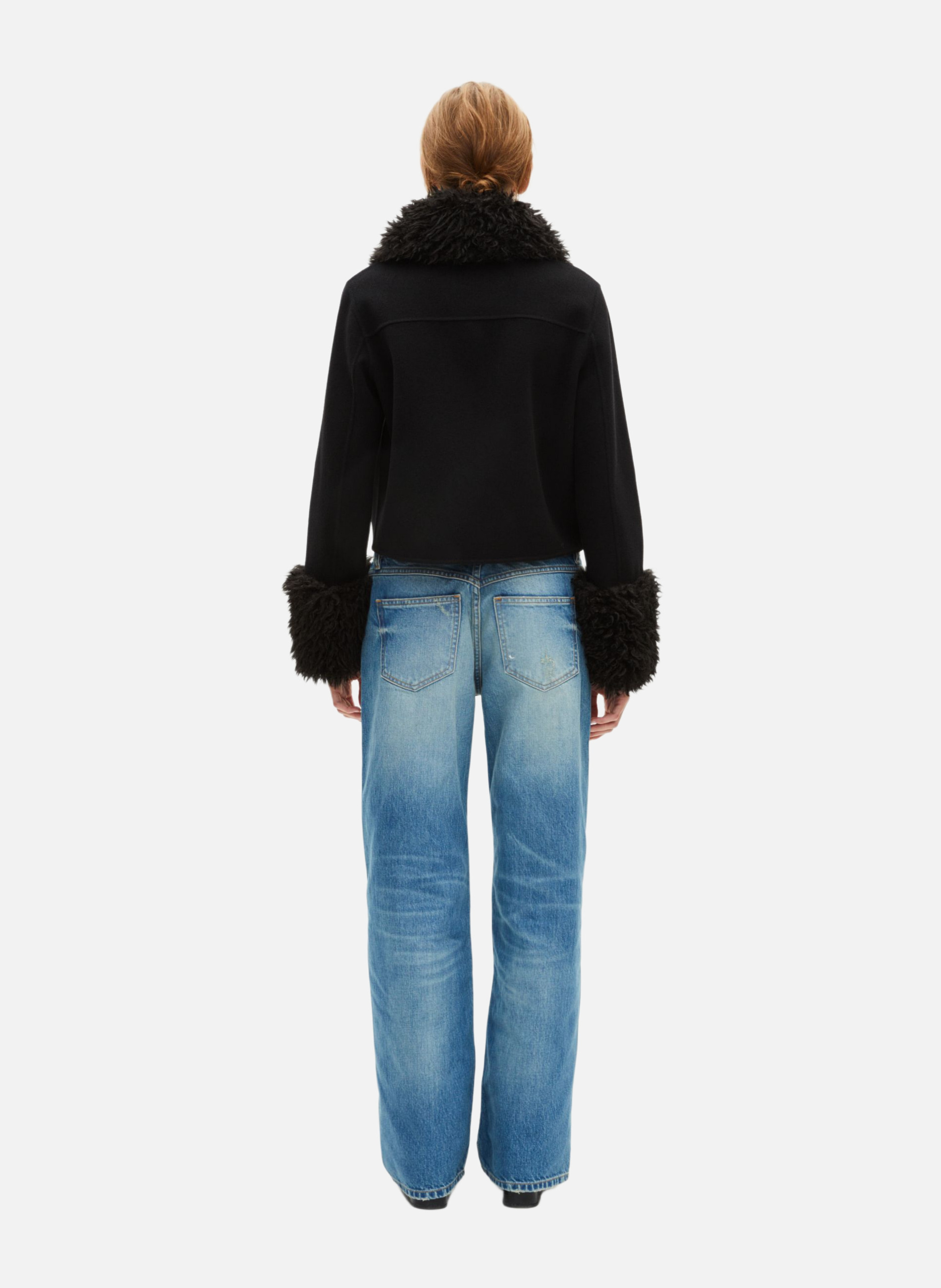 Sherpa collar jacket THE KOOPLES Black