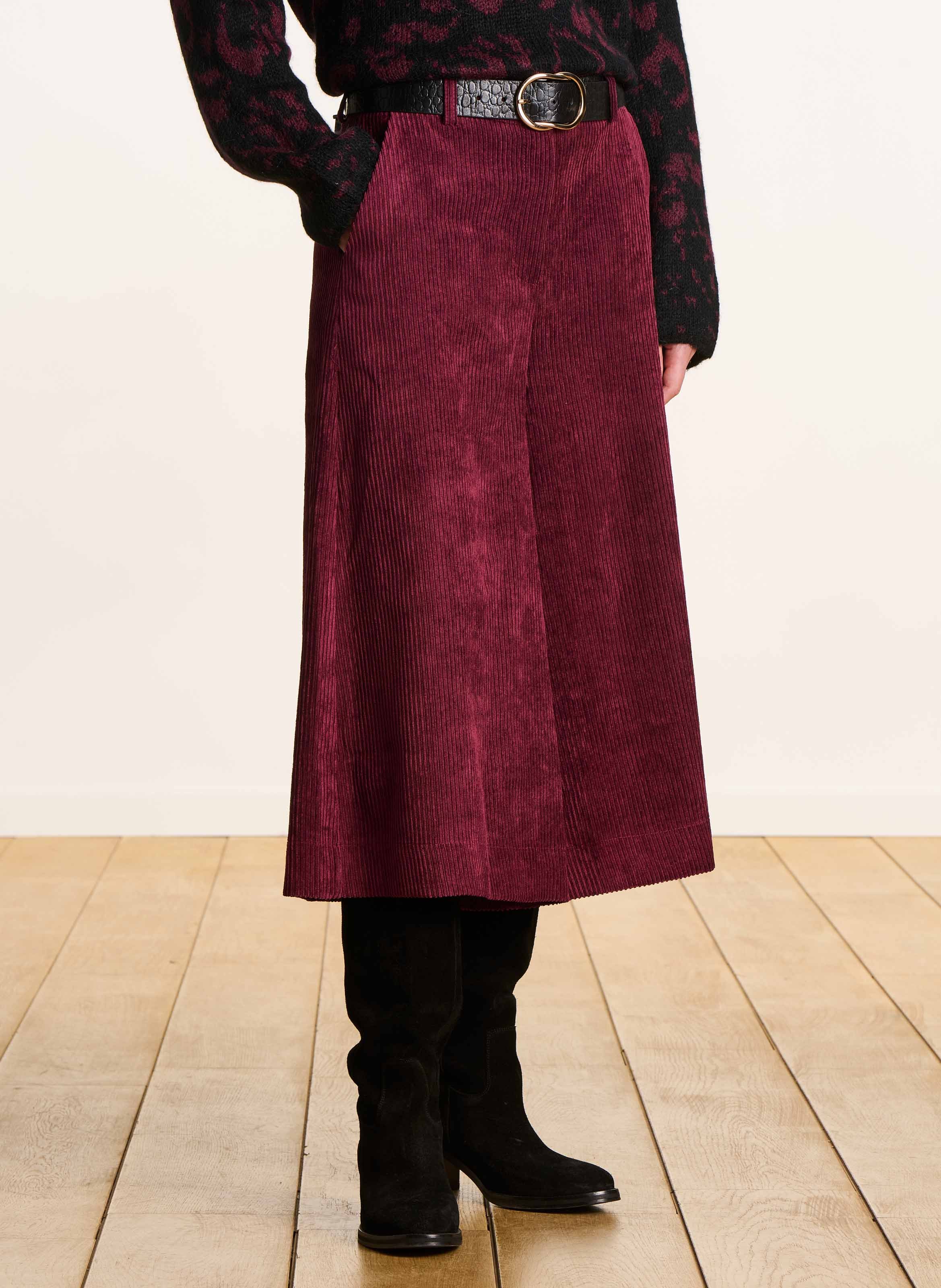 Wide-leg corduroy Bermuda shorts LA FEE MARABOUTEE