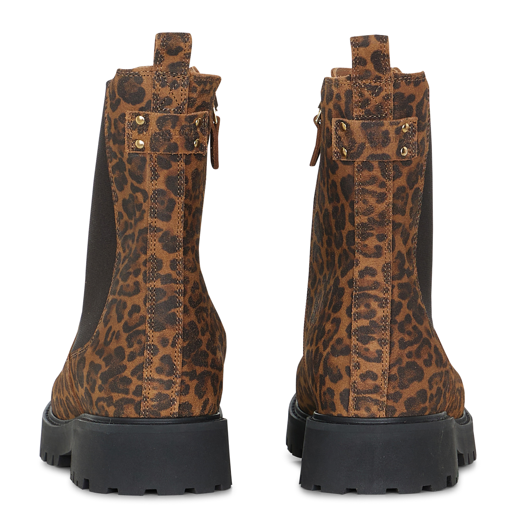 Effen leren enkellaarzen met textuur MAISON TOUFET Veelkleurig